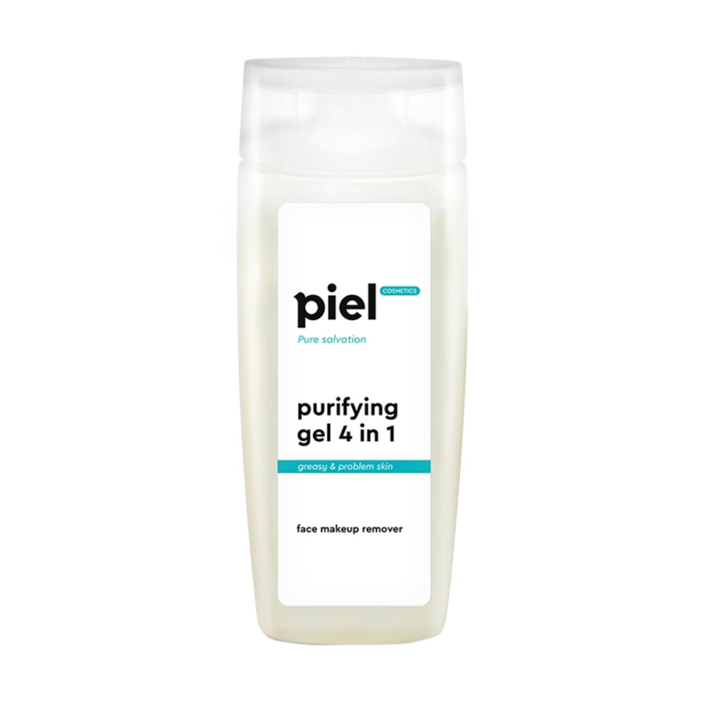 Демакіяж-гель для вмивання Piel Cosmetics Purifying Gel 4 in 1 для жирної та проблемної шкіри, 200 мл
