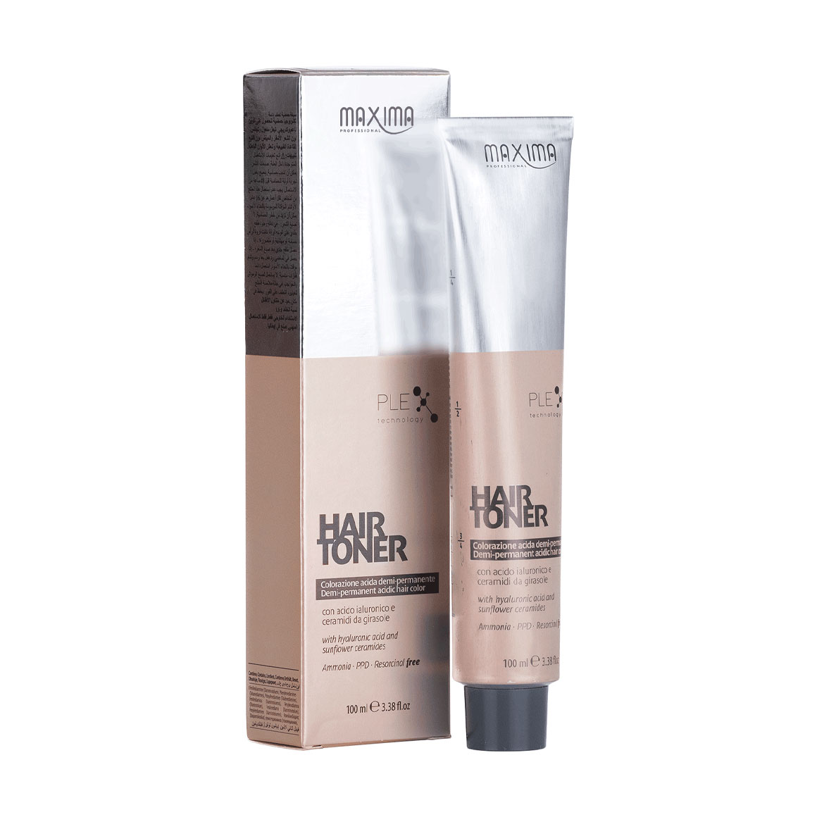 Деміперманентна фарба для волосся Maxima Professional Hair Toner з гіалуроновою кислотою та церамідами, Clear, 100 мл