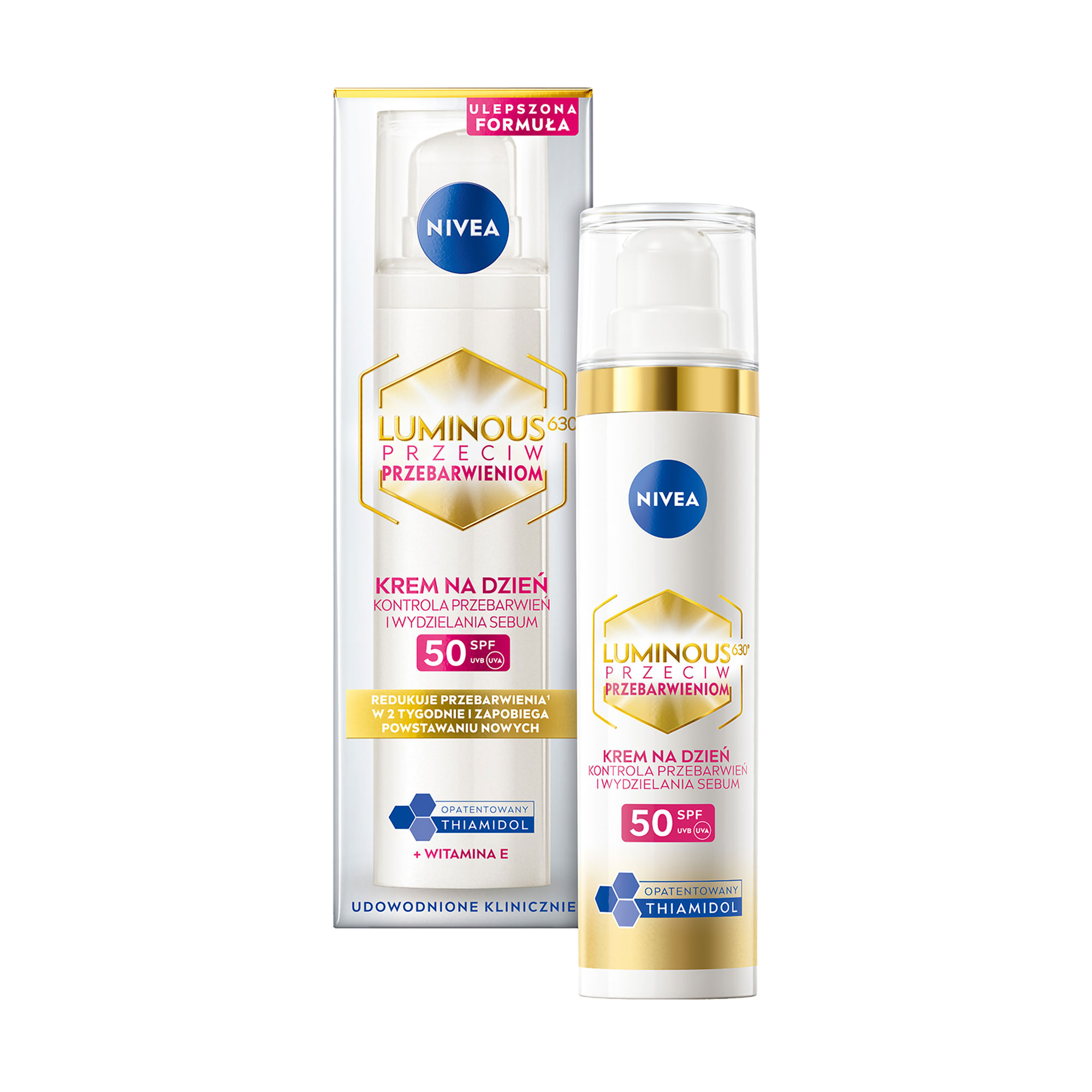Денний флюїд для обличчя NIVEA Luminous 630 SPF 50, 40 мл