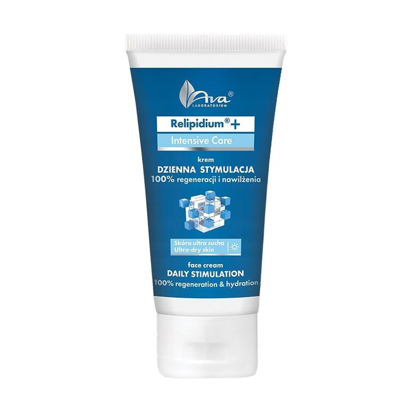Денний крем AVA Laboratorium Relipidium+ Daily Stimulation Day Cream для сухої шкіри обличчя, 50 мл