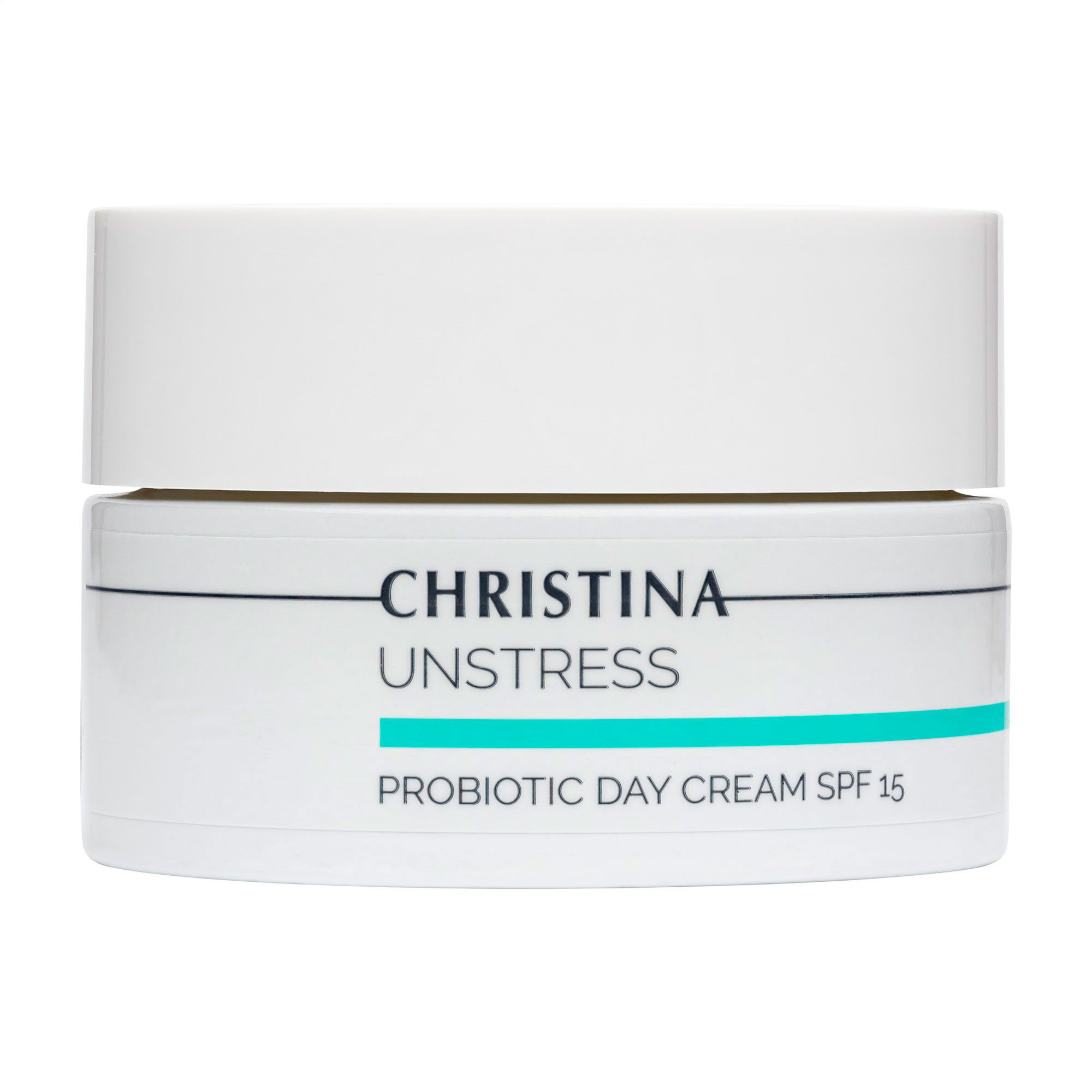 Денний крем для обличчя Christina Unstress Probiotic Day Cream SPF 15 з пробіотичною дією, 50 мл