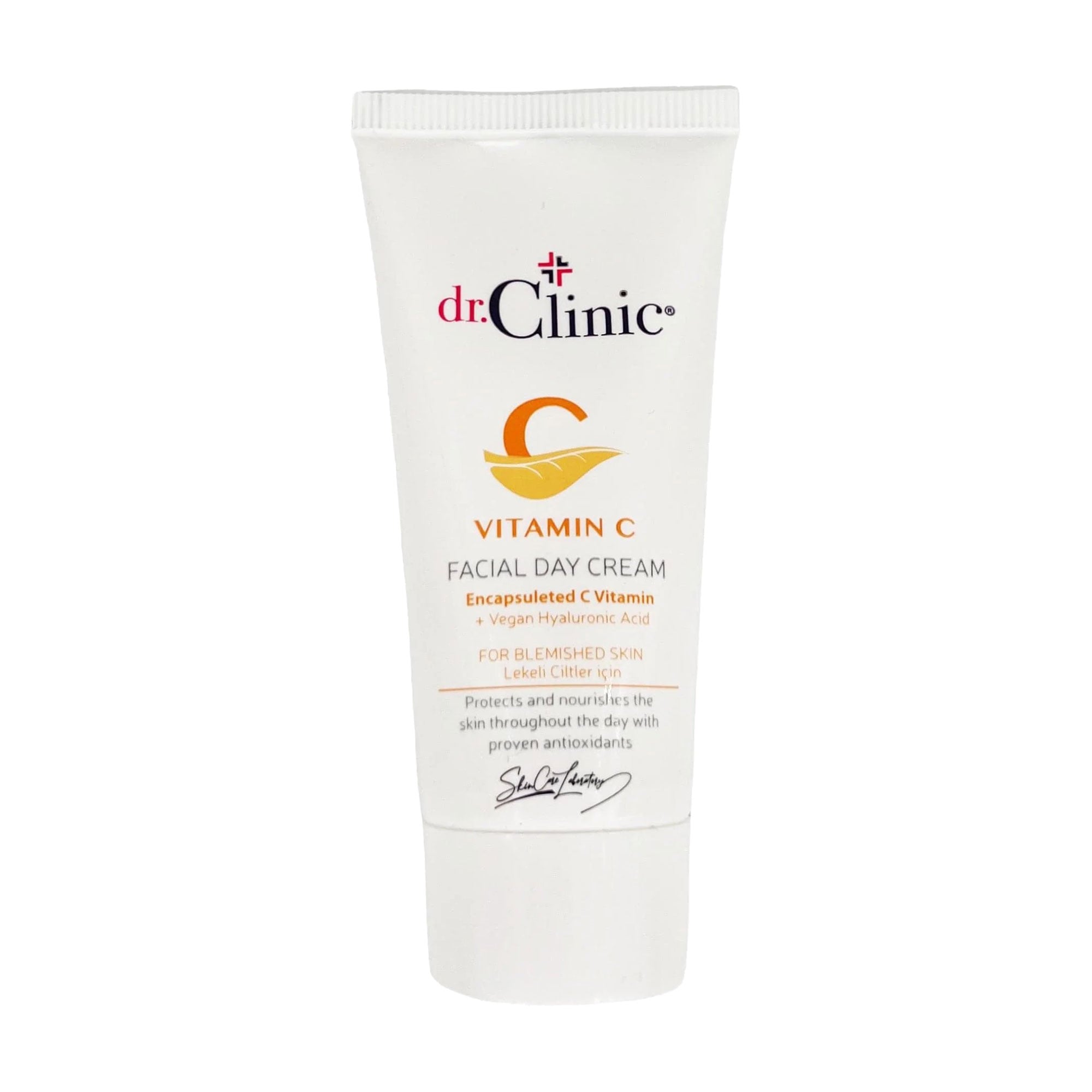 Денний крем для обличчя Dr.Clinic Vitamin C Facial Day Cream з інкапсульованим вітаміном C та веганською гіалуроновою кислотою, 50 мл