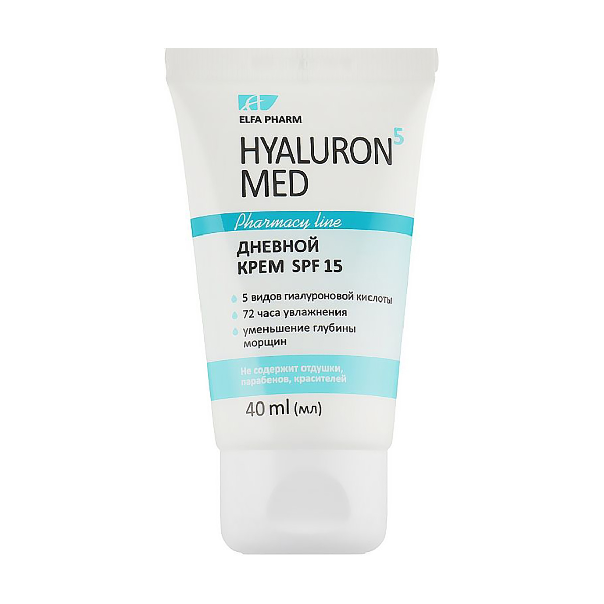 Денний крем для обличчя Elfa Pharm Hyaluron5 Med, SPF 15, 40 мл