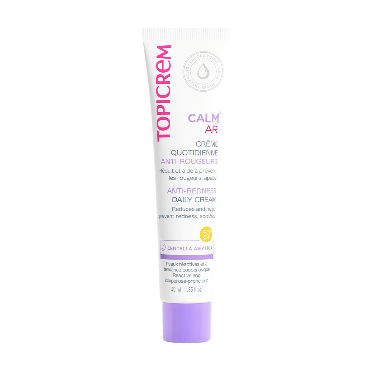 Денний крем для обличчя Topicrem Calm+ AR Daily Anti-Redness Cream SPF 50+, проти почервоніння, 40 мл