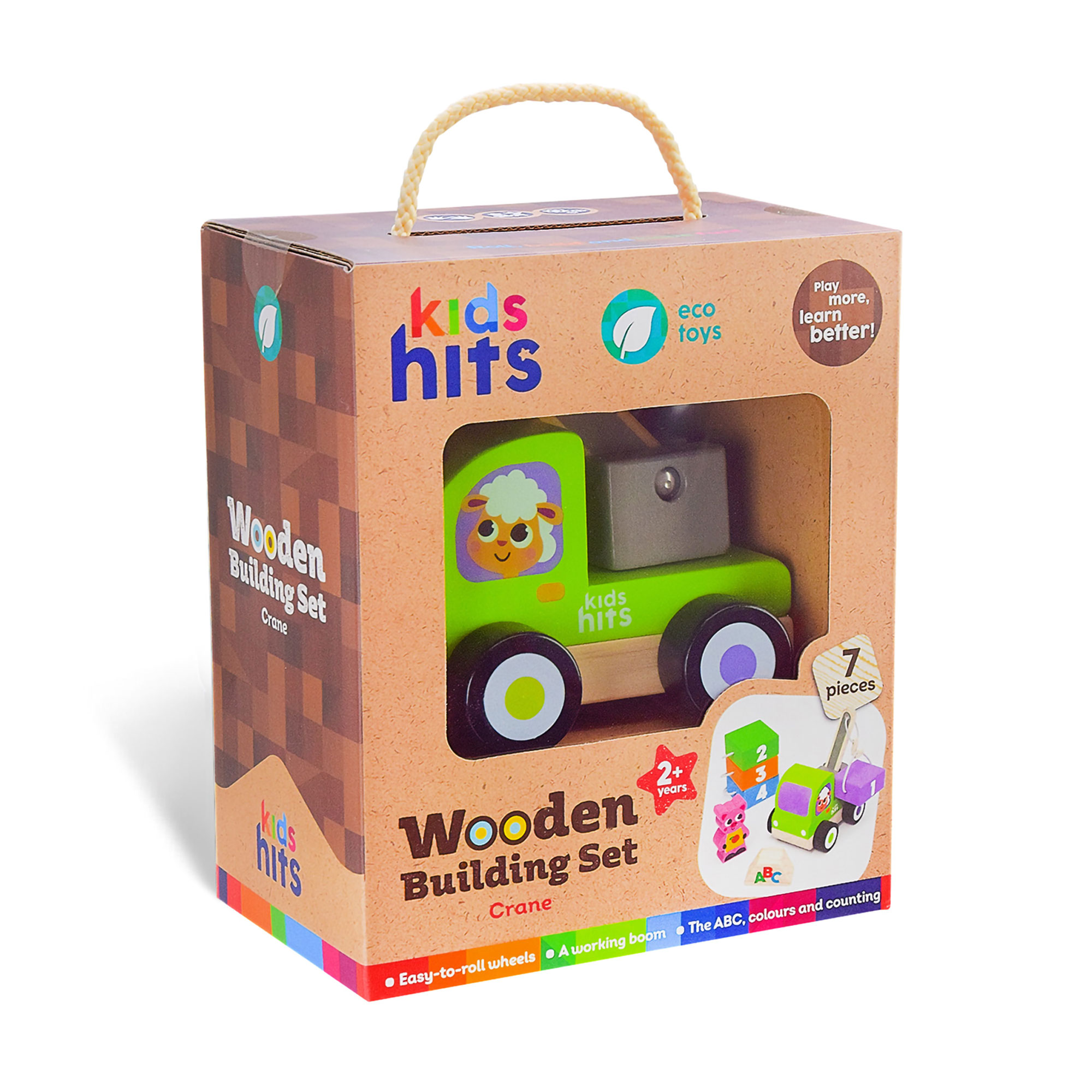Дерев'яна іграшка Kids Hits Кран, 16*19*10.3 см, в коробці, від 2 років (KH20/015)