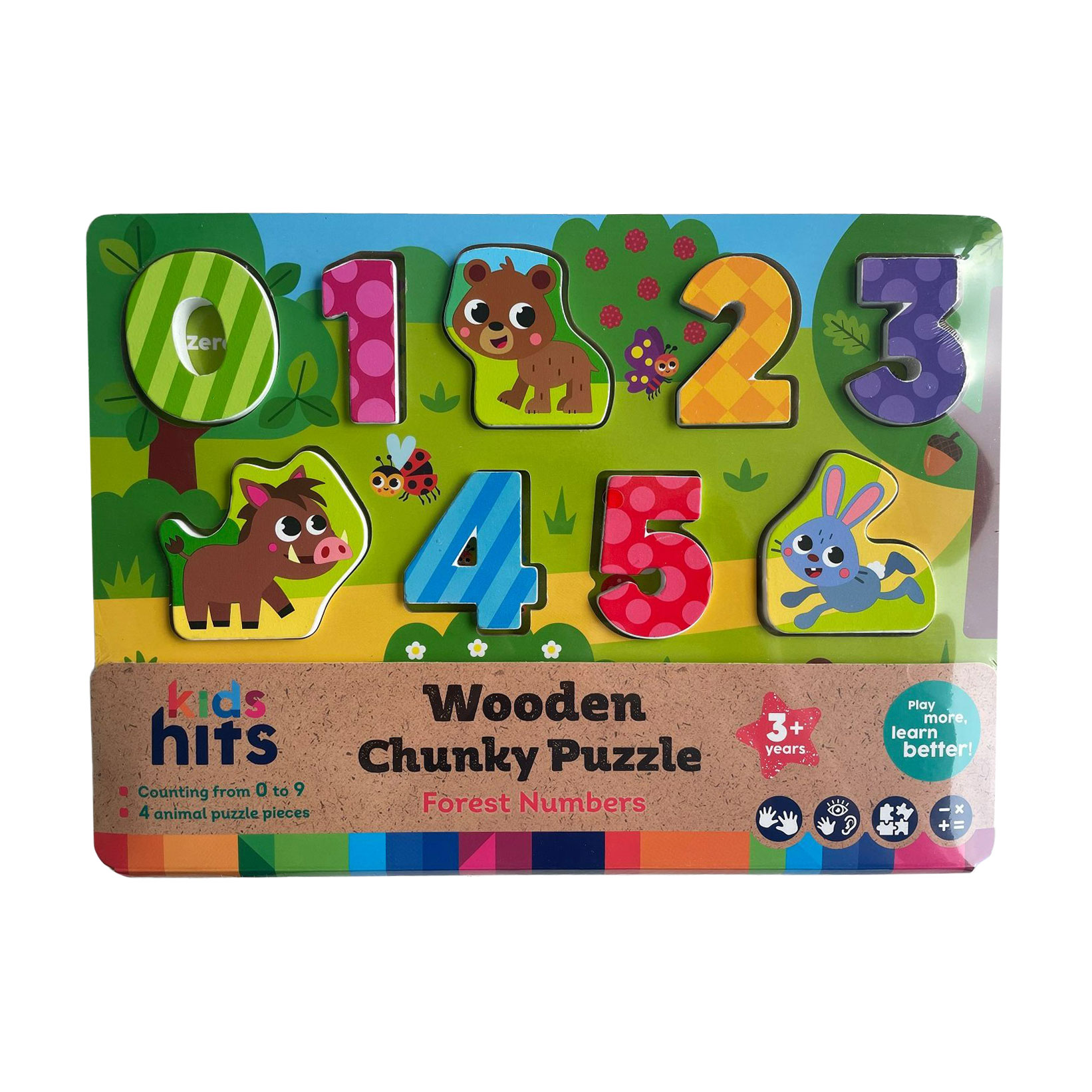 Дерев'яна іграшка Kids Hits Лісові цифри, від 3 років, 23*20*2 см (KH20/074)