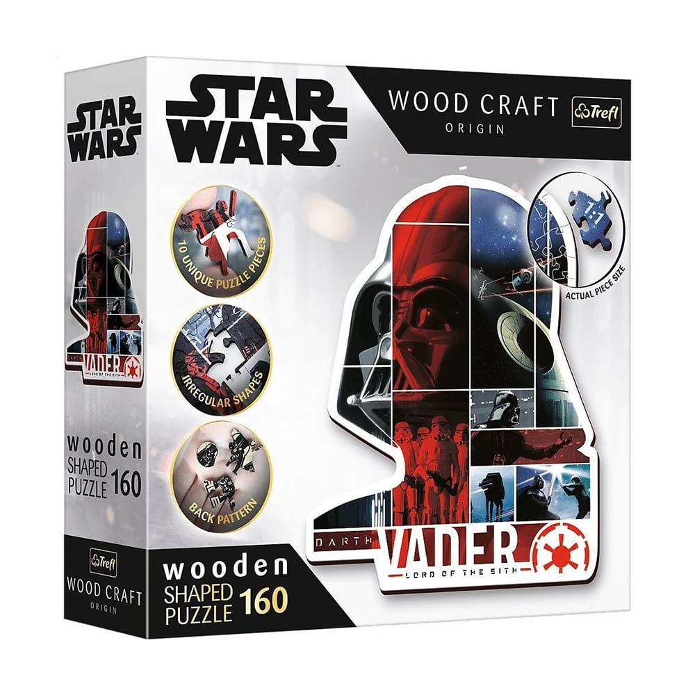 Дерев'яні пазли Trefl Star Wars Wooden Дарт Вейдер, від 10 років, 160 елементів (20190)