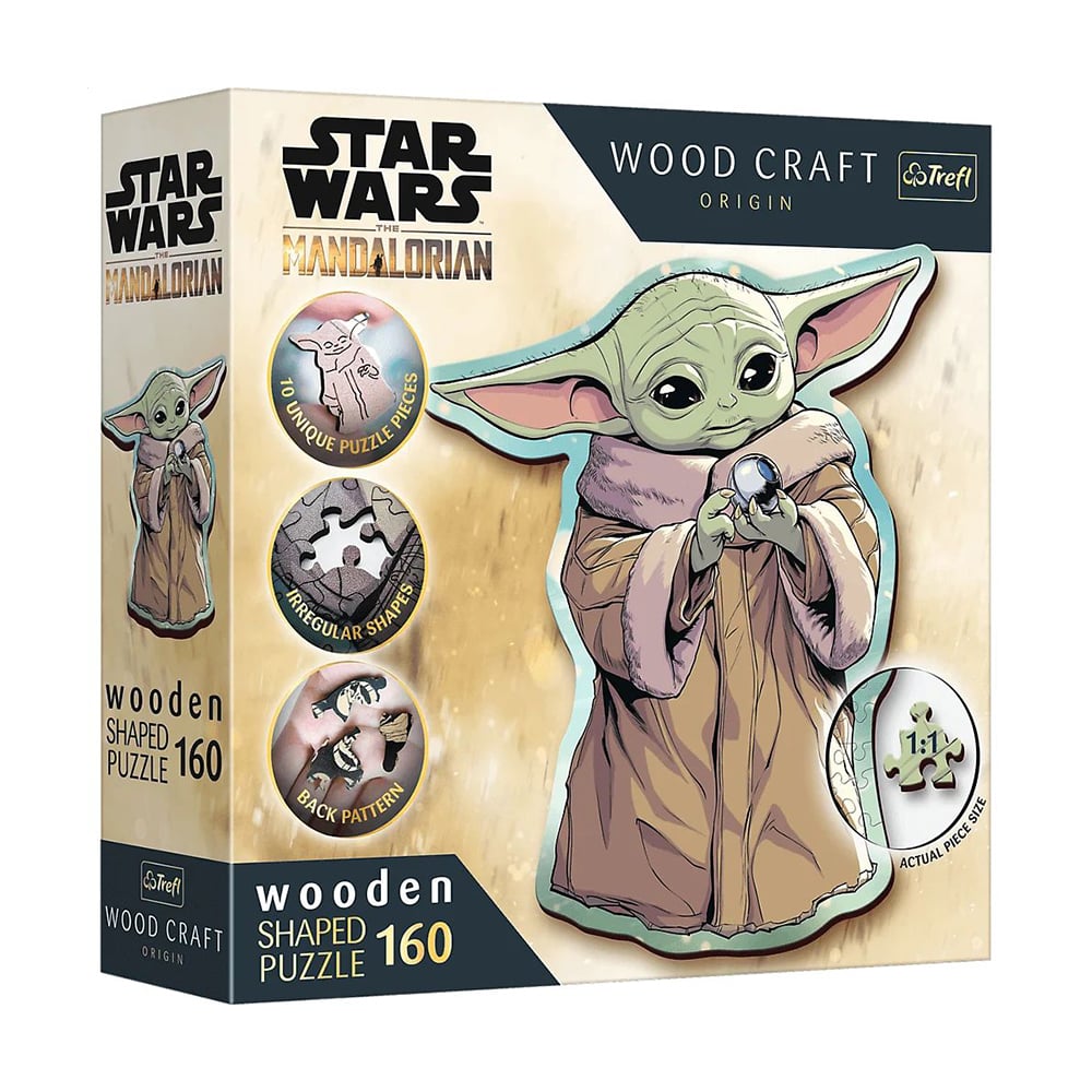Дерев'яні пазли Trefl Star Wars Wooden Грогу, від 10 років, 160 елементів (20185)