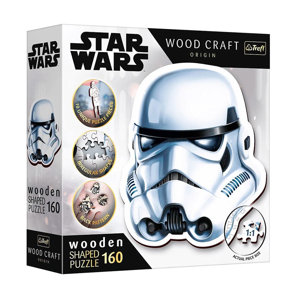 Дерев'яні пазли Trefl Star Wars Wooden Шолом штурмовика, від 10 років, 160 елементів (20188)