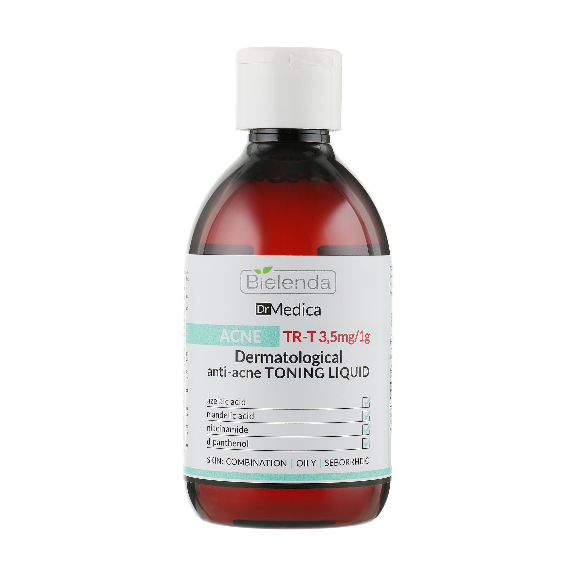 Дерматологічний антиакне-тонік для обличчя Bielenda Dr Medica Acne Dermatological Anti-Acne Liquid Tonic, 250 мл