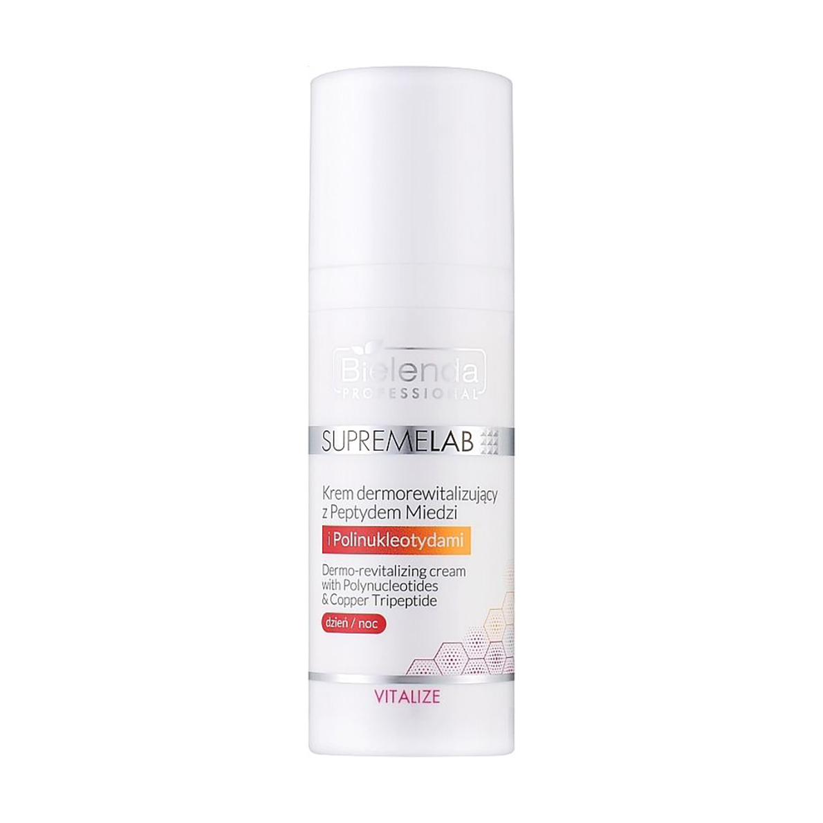 Дерморевіталізувальний крем для обличчя Bielenda Professional Supremelab Vitalize Cream з пептидом міді та полінуклеотидами, 50 мл