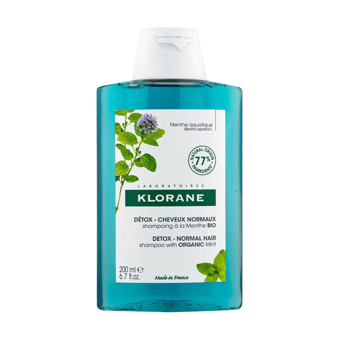 Детокс-шампунь для волосся Klorane Refreshing &amp; Anti-Pollution з екстрактом м'яти, 200 мл