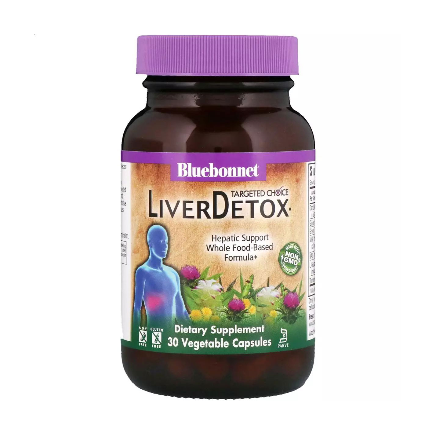 Детоксикація печінки Bluebonnet Nutrition Targeted Choice Liver Detox, 30 вегетаріанських капсул