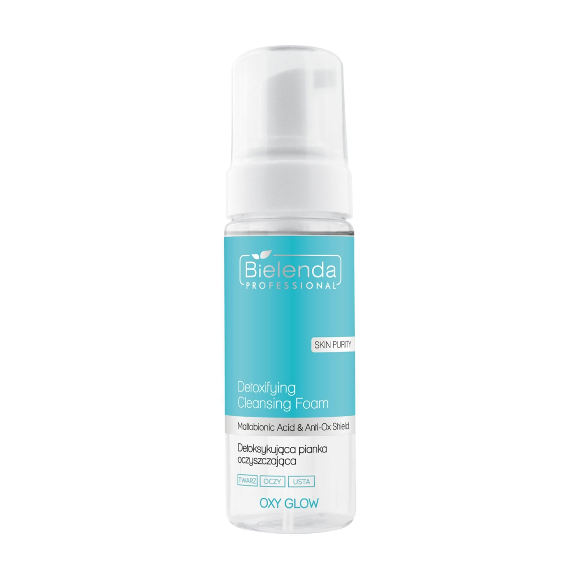 Детоксикаційна очищувальна пінка для обличчя Bielenda Professional Skin Purity Oxy Glow Detoxifying Cleansing Foam, 160 мл