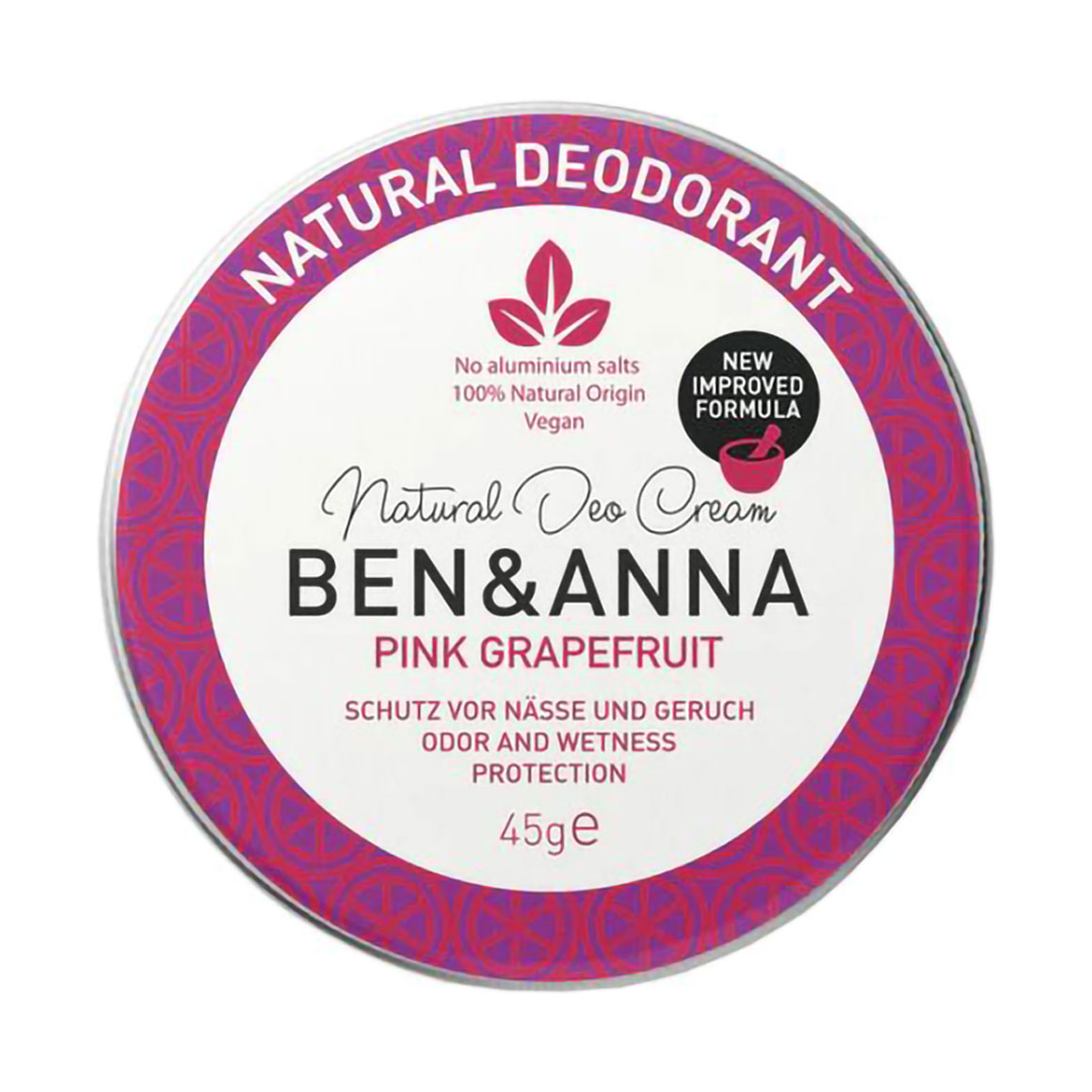 Дезодорант-крем Ben &amp; Anna Natural Soda Cream Deodorant, Pink Grapefruit, 45 г