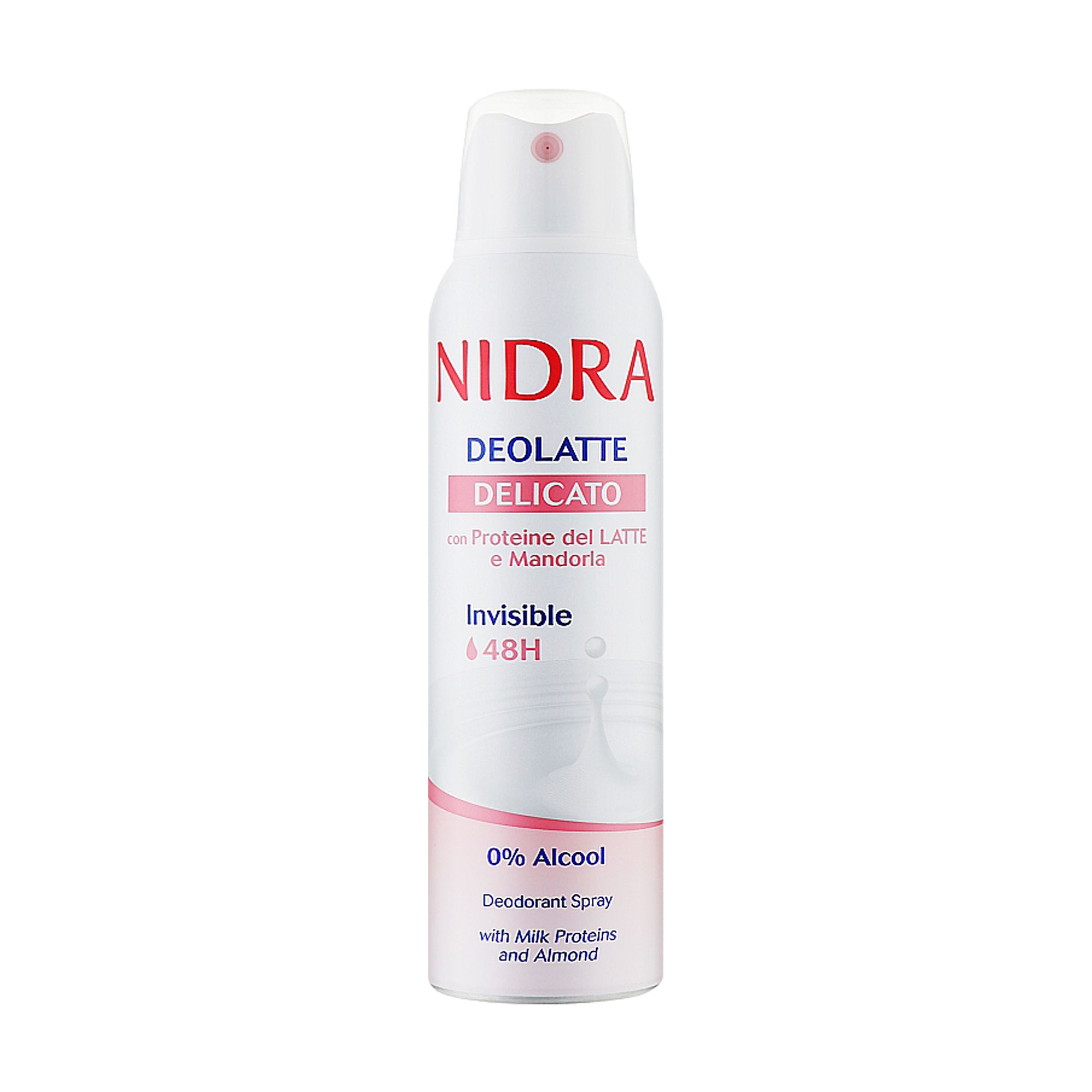 Дезодорант-спрей Nidra Deolatte 48H Spray Ніжний, з молочними протеїнами та мигдалем, жіночий, 150 мл