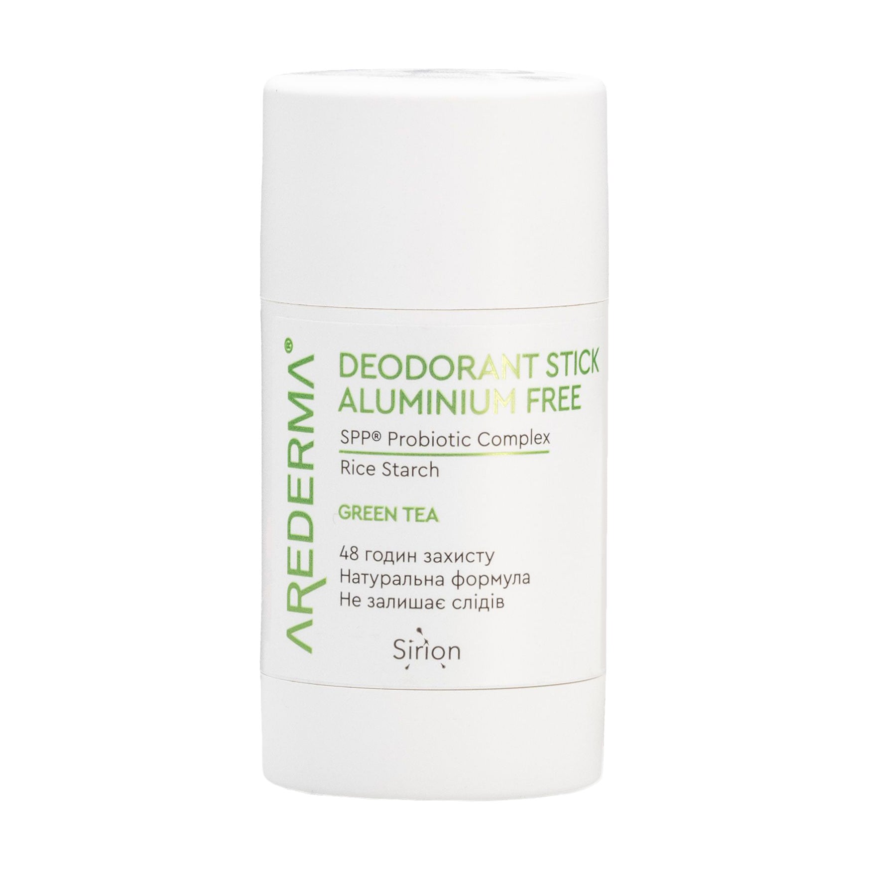 Дезодорант-стік Arederma Green Tea Deodorant Stick Aluminium Free жіночий, 65 г