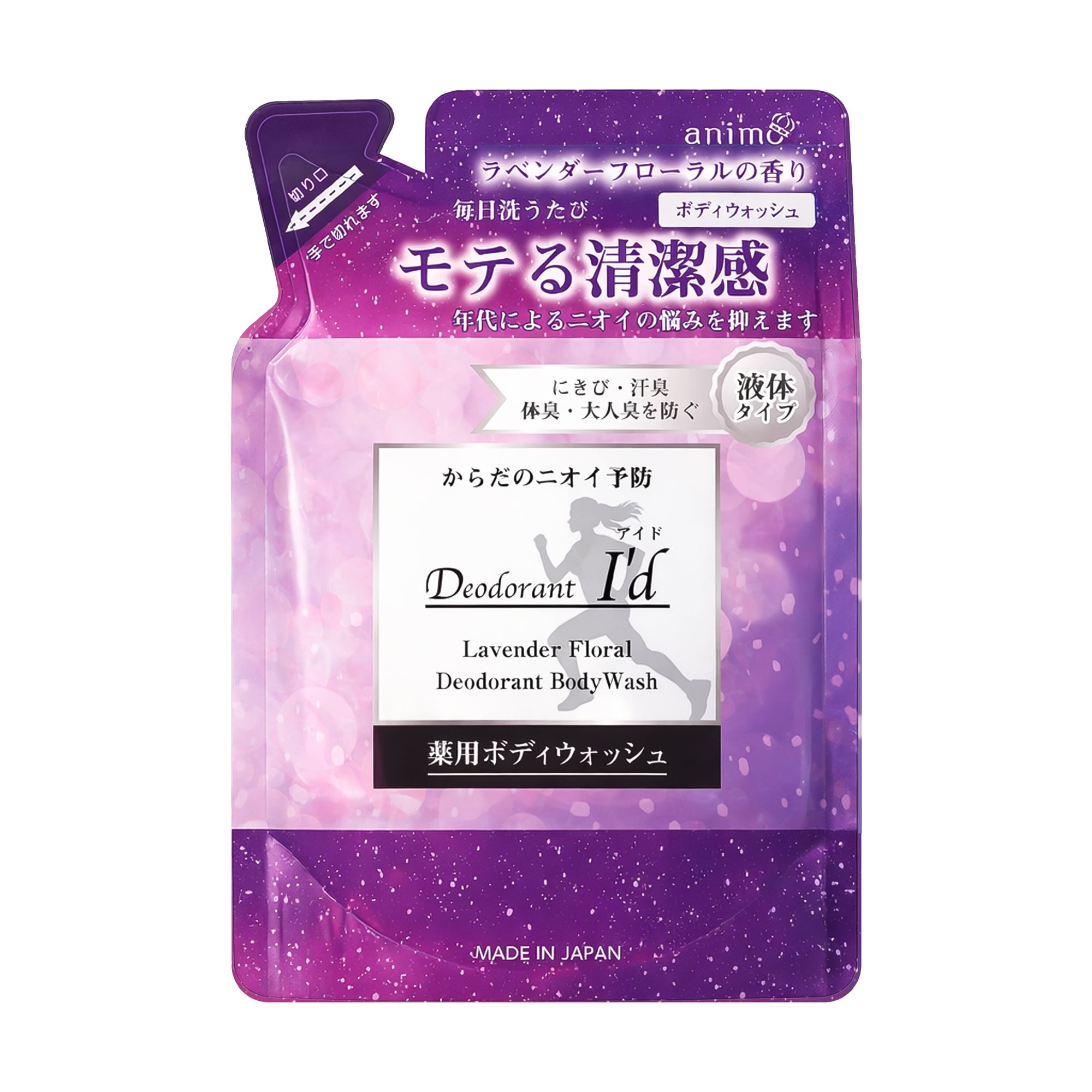 Дезодорувальний гель для тіла Rocket Soap Deodorant I'd Lavender Floral Deodorant Body Wash Лаванда, 400 мл (дойпак)