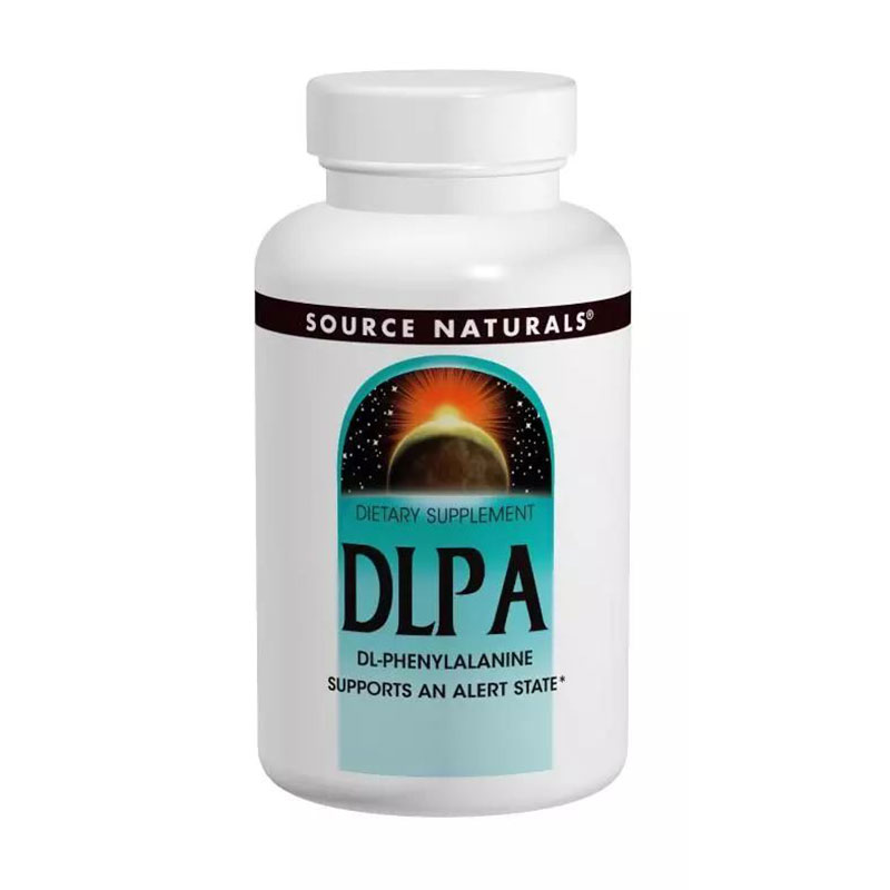 DL-Фенілаланін Source Naturals DLPA 375 мг, 120 таблеток