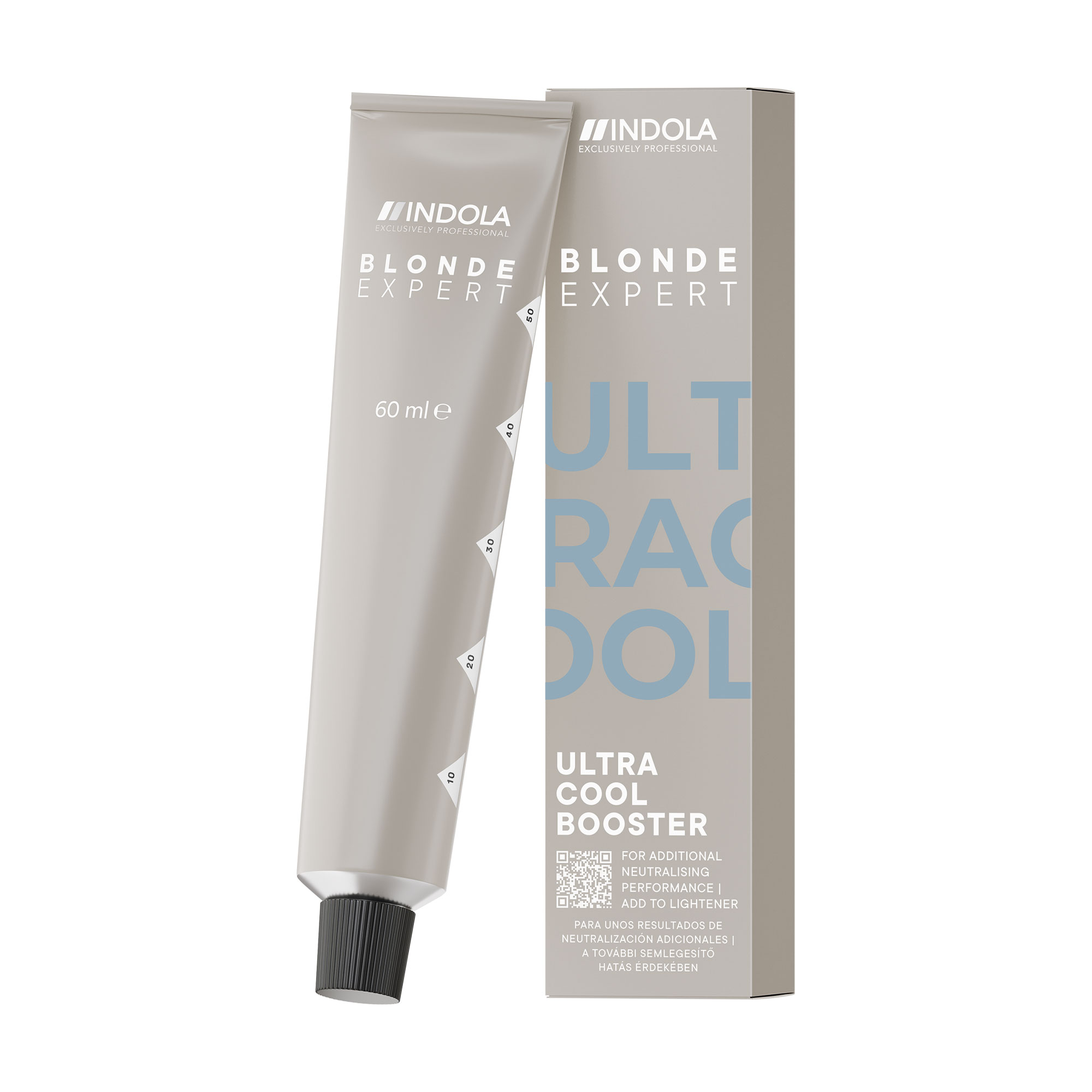 Добавка до пудри Indola Blonde Expert Ultra Cool Booster для забезпечення додаткової нейтралізації небажаної жовтизни волосся, 60 мл