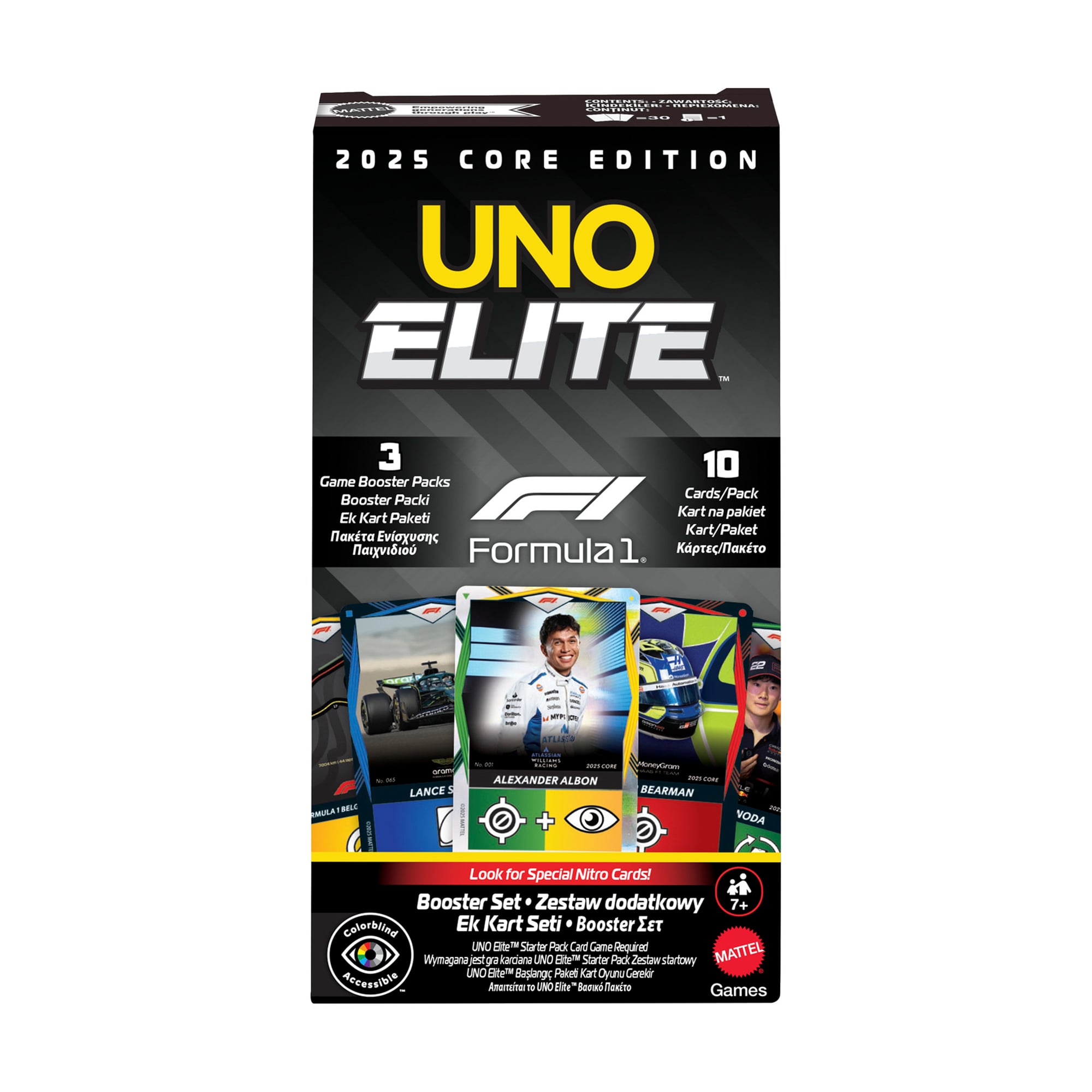 Доповнення до настільної гри Mattel Games UNO Elite Formula 1, від 7 років (JLV43)