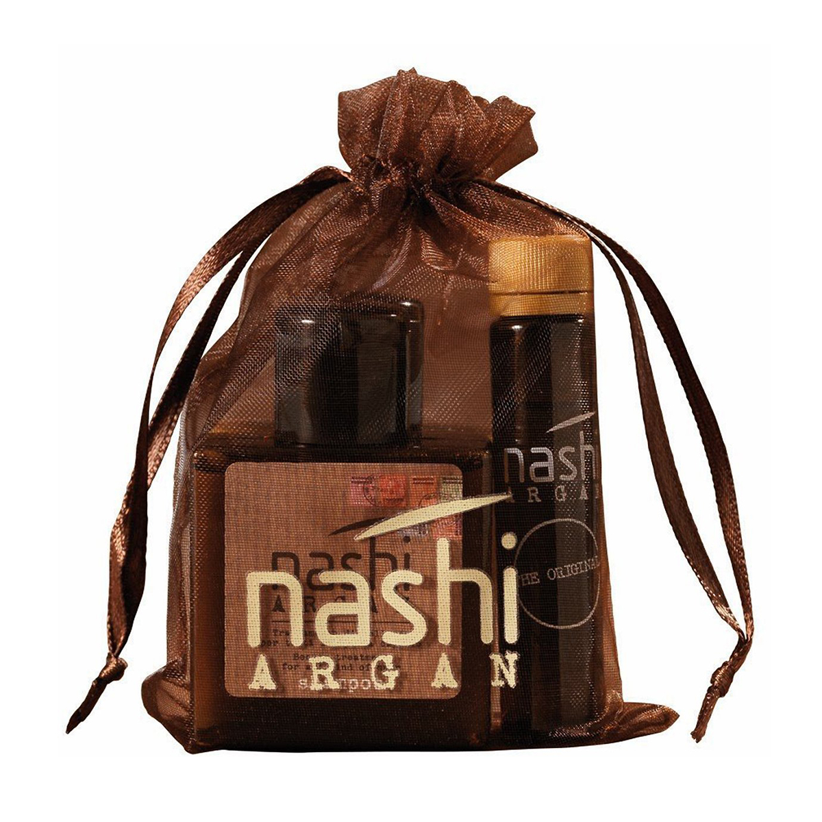 Дорожній набір для волосся Nashi Argan (шампунь, 30 мл + кондиціонер, 30 мл + олія, 5 мл)