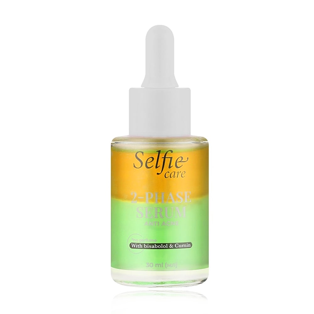 Двофазна заспокійлива та антиакне сироватка для обличчя Selfie Care 2-Phase Serum Anti Acne, 30 мл