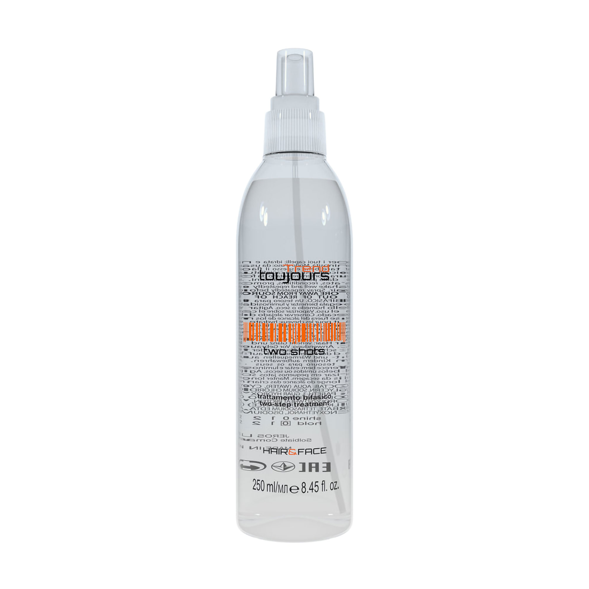 Двофазний спрей-кондиціонер для волосся Trend Toujours Hair &amp; Face Two Shots Two-Step Treatment, 250 мл