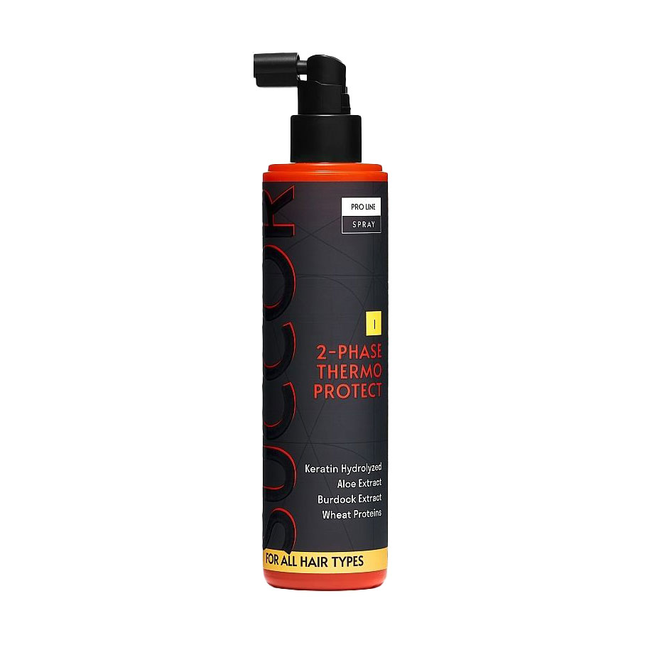 Двофазний термозахисний спрей Succor 2-Phase Thermo Protect Spray для всіх типів волосся, 250 мл