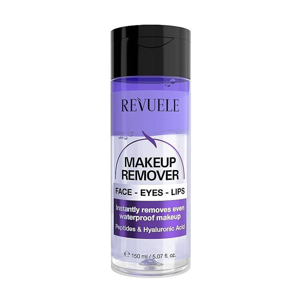 Двофазний засіб для зняття макіяжу з обличчя, повік, губ Revuele Makeup Remover, 150 мл