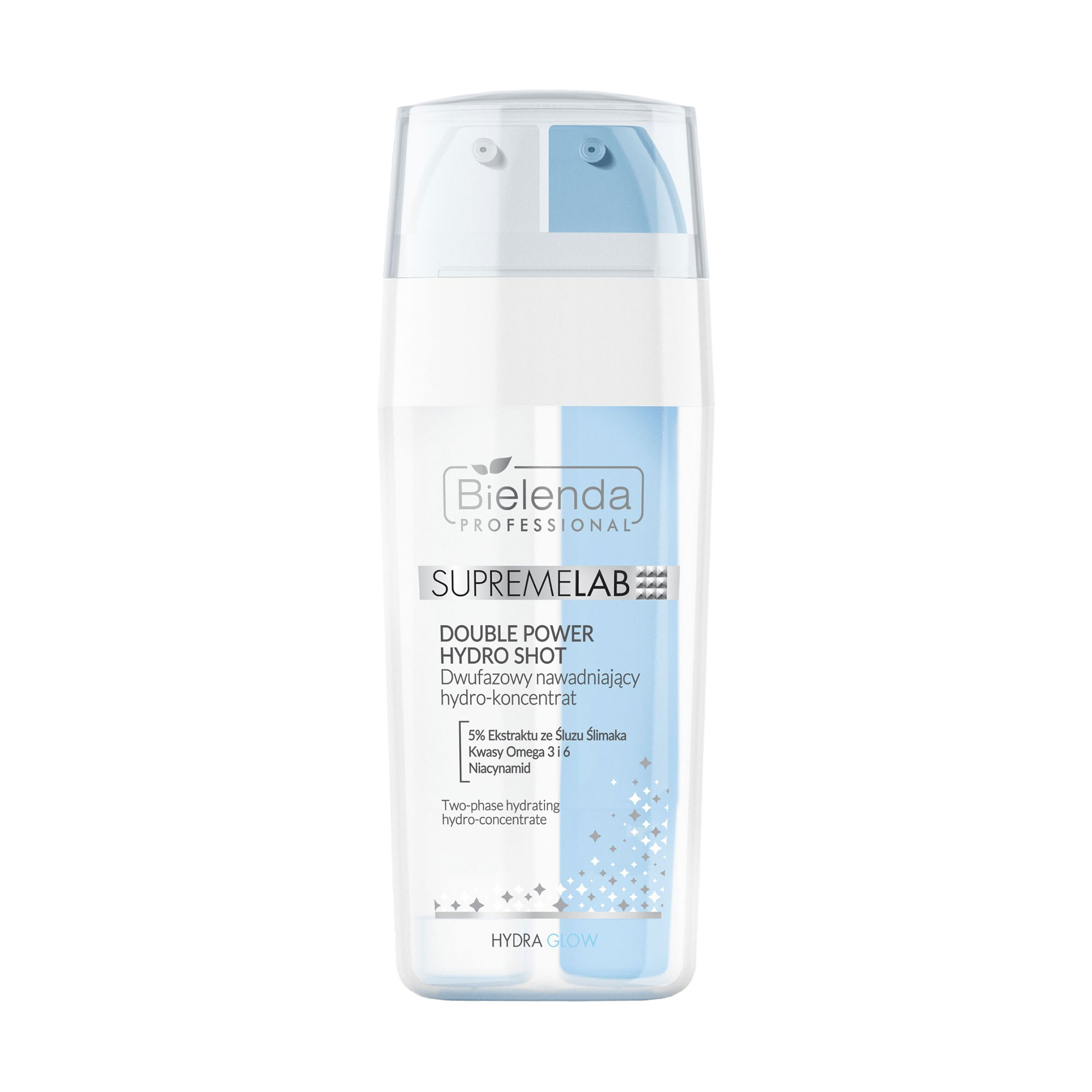 Двофазний зволожувальний гідроконцентрат для обличчя Bielenda Professional Supremelab Hydra Glow Two-Phase Hydrating Hydro-Concentrate, 30 мл