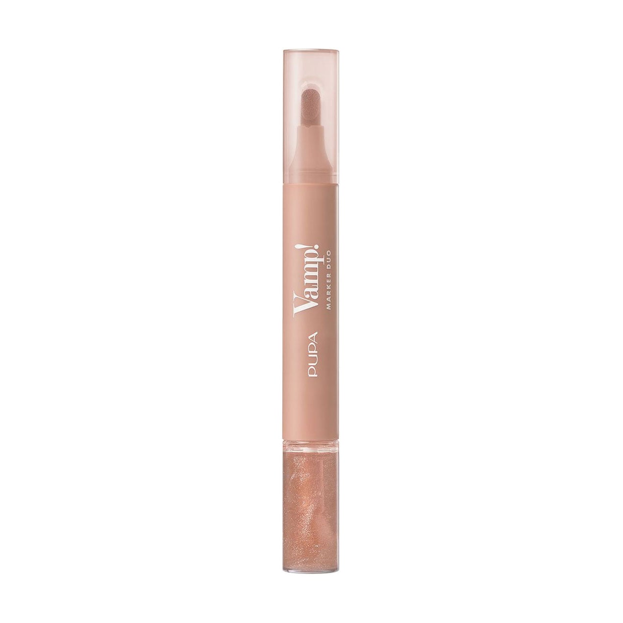 Двосторонній блиск-олія для губ 2 в 1 Pupa Vamp! Marker Duo 001 Watery Nude, 1.4 мл