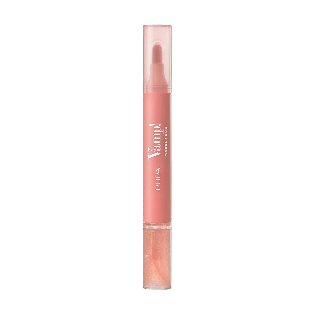 Двосторонній блиск-олія для губ 2 в 1 Pupa Vamp! Marker Duo 002 Frozen Rose, 1.4 мл