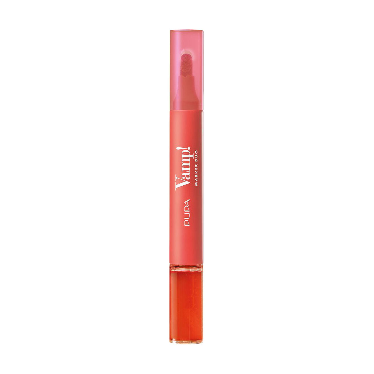 Двосторонній блиск-олія для губ 2 в 1 Pupa Vamp! Marker Duo 007 Red Potion, 1.4 мл