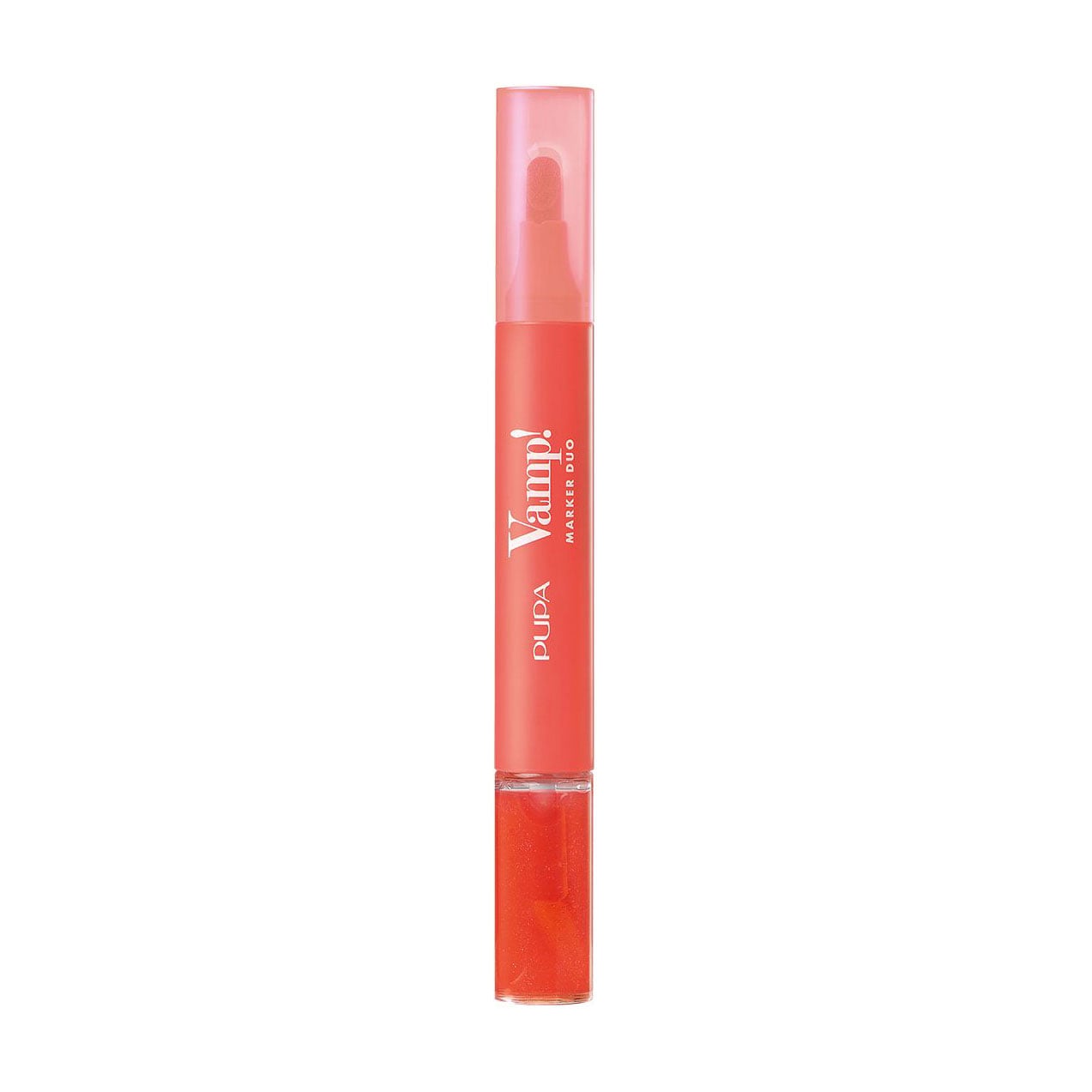 Двосторонній блиск-олія для губ 2 в 1 Pupa Vamp! Marker Duo 009 Jelly Coral, 1.4 мл