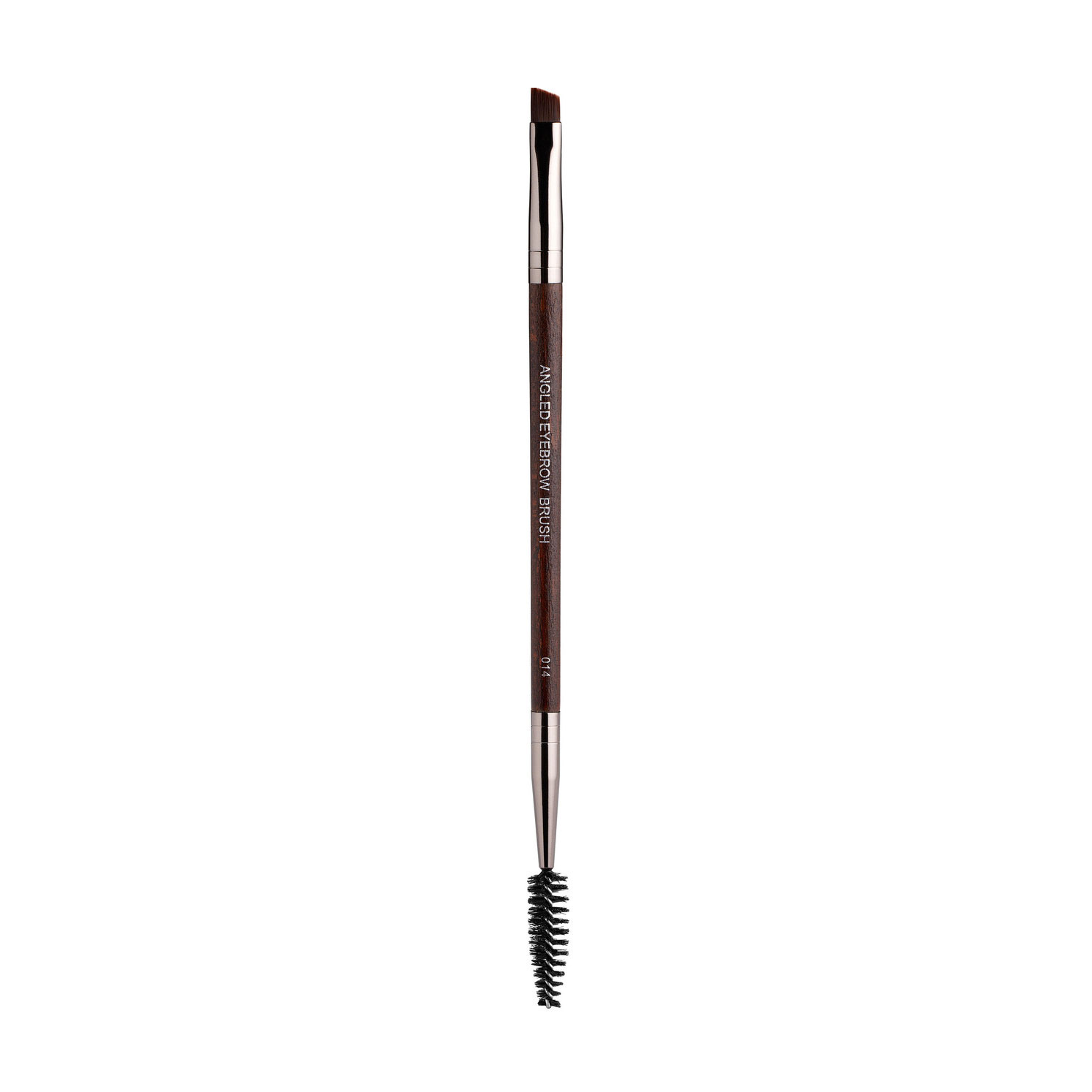 Двосторонній пензель для макіяжу брів Bogenia Professional Angled Eyebrow Brush 014, синтетичний ворс (BG200)