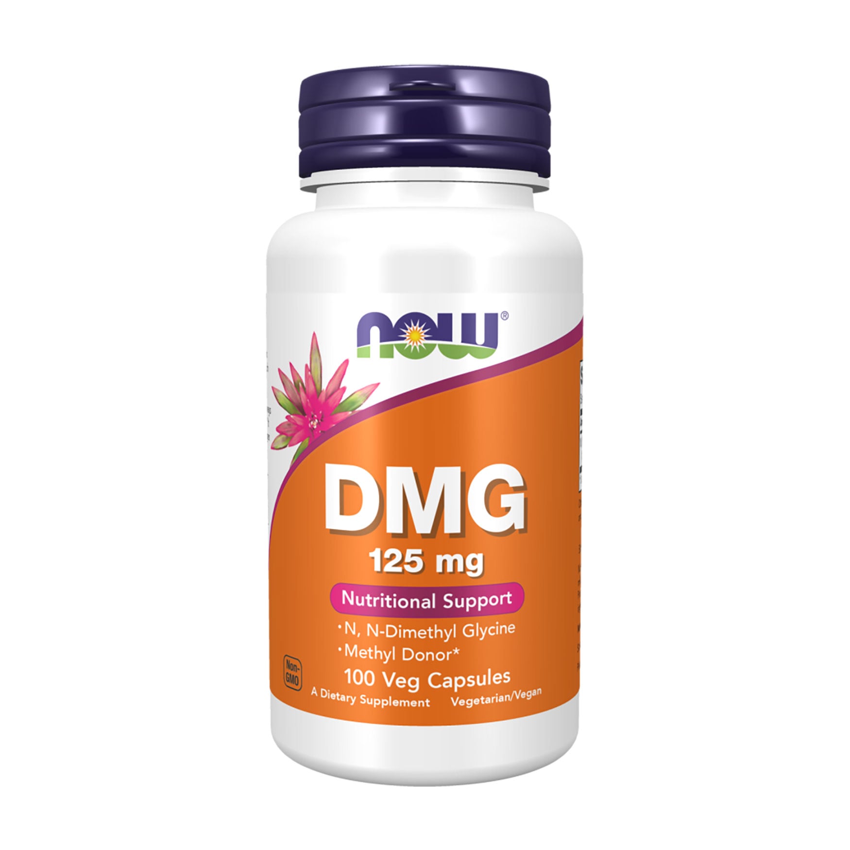 Диметилгліцин NOW foods DMG 125 мг, 100 капсул