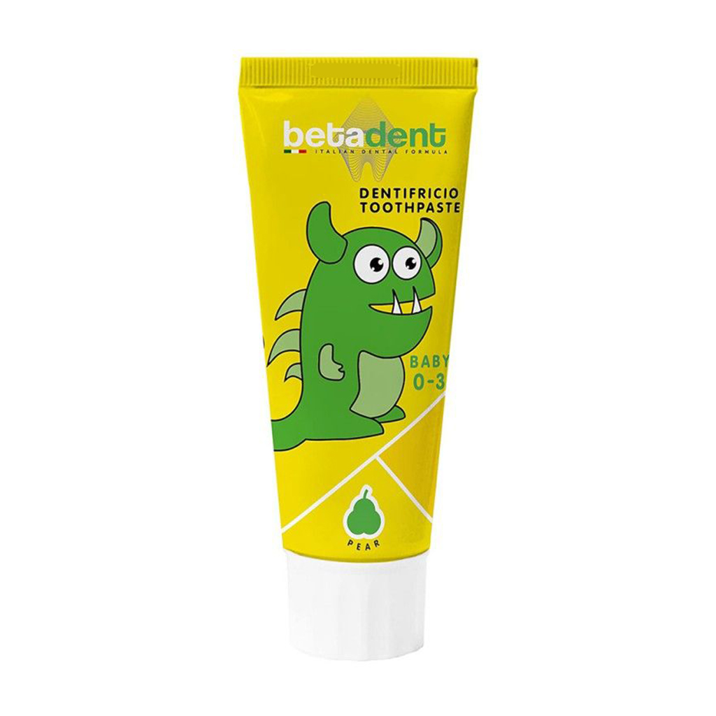 Дитча зубна паста Betadent Dentifricio Kids Toothpaste від народження, зі смаком груші, 75 мл