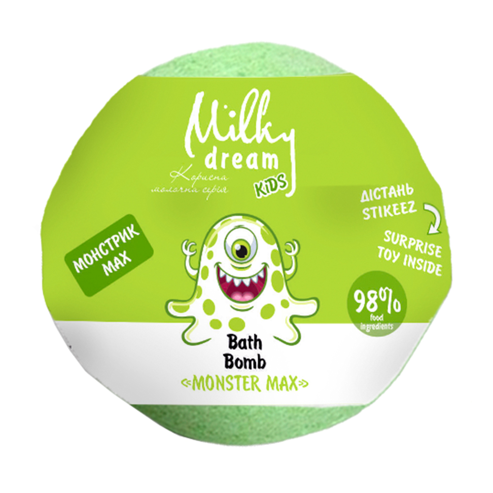Дитяча бомба для ванн Milky Dream Kids Монстрик Мах, 100 г