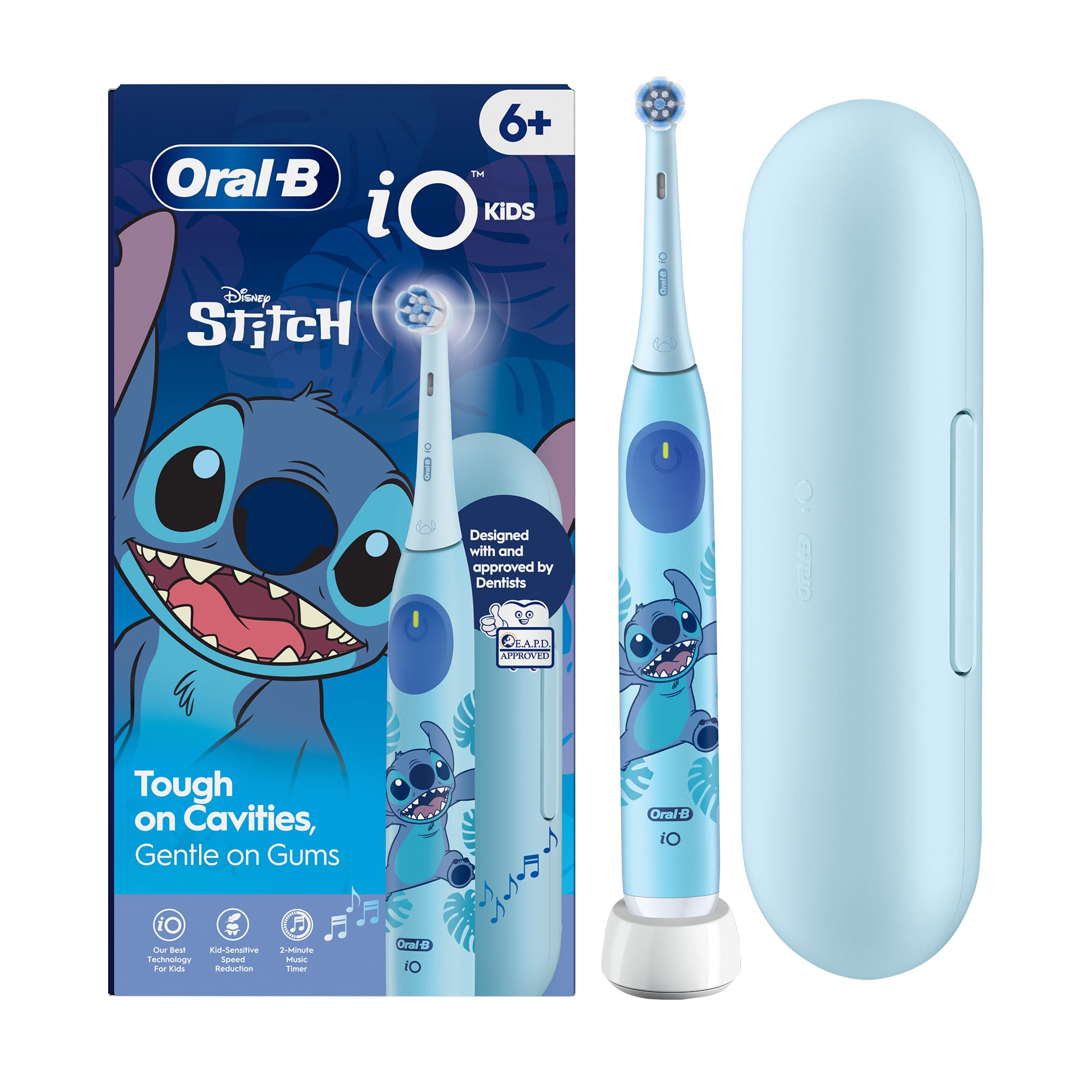 Дитяча електрична зубна щітка Oral-B iO Kids Disney Стіч, з футляром, від 6 років
