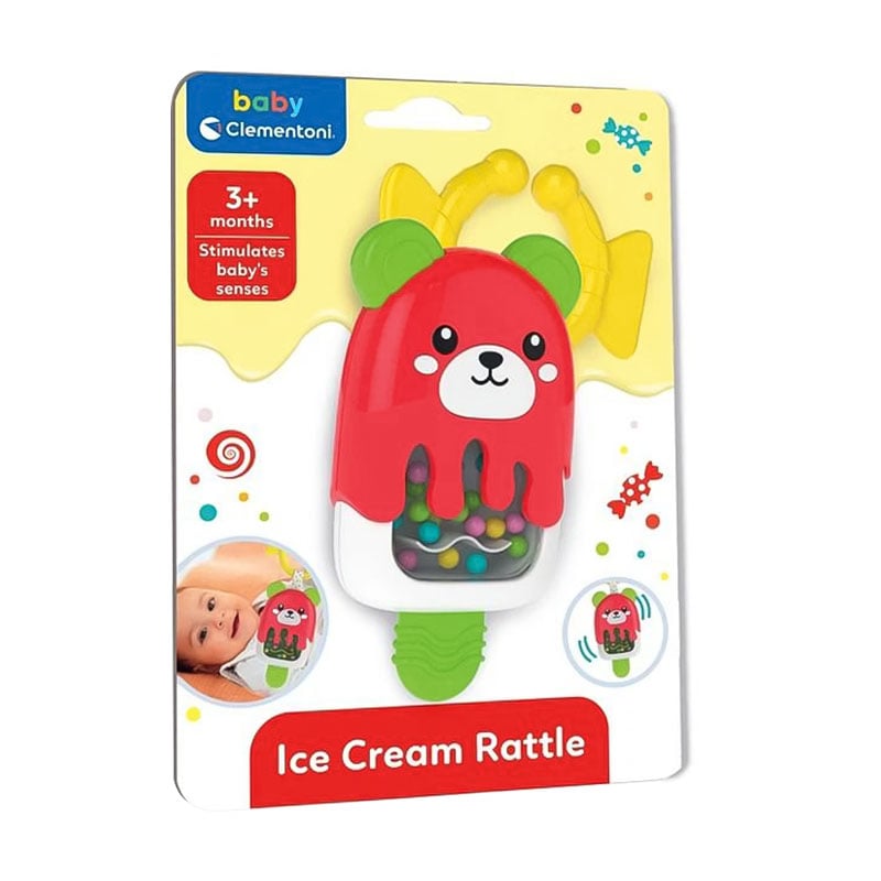 Дитяча іграшка-брязкальце Clementoni Ice Cream Rattle, від 3 місяців, 14.5*20.5*4 см (17503)