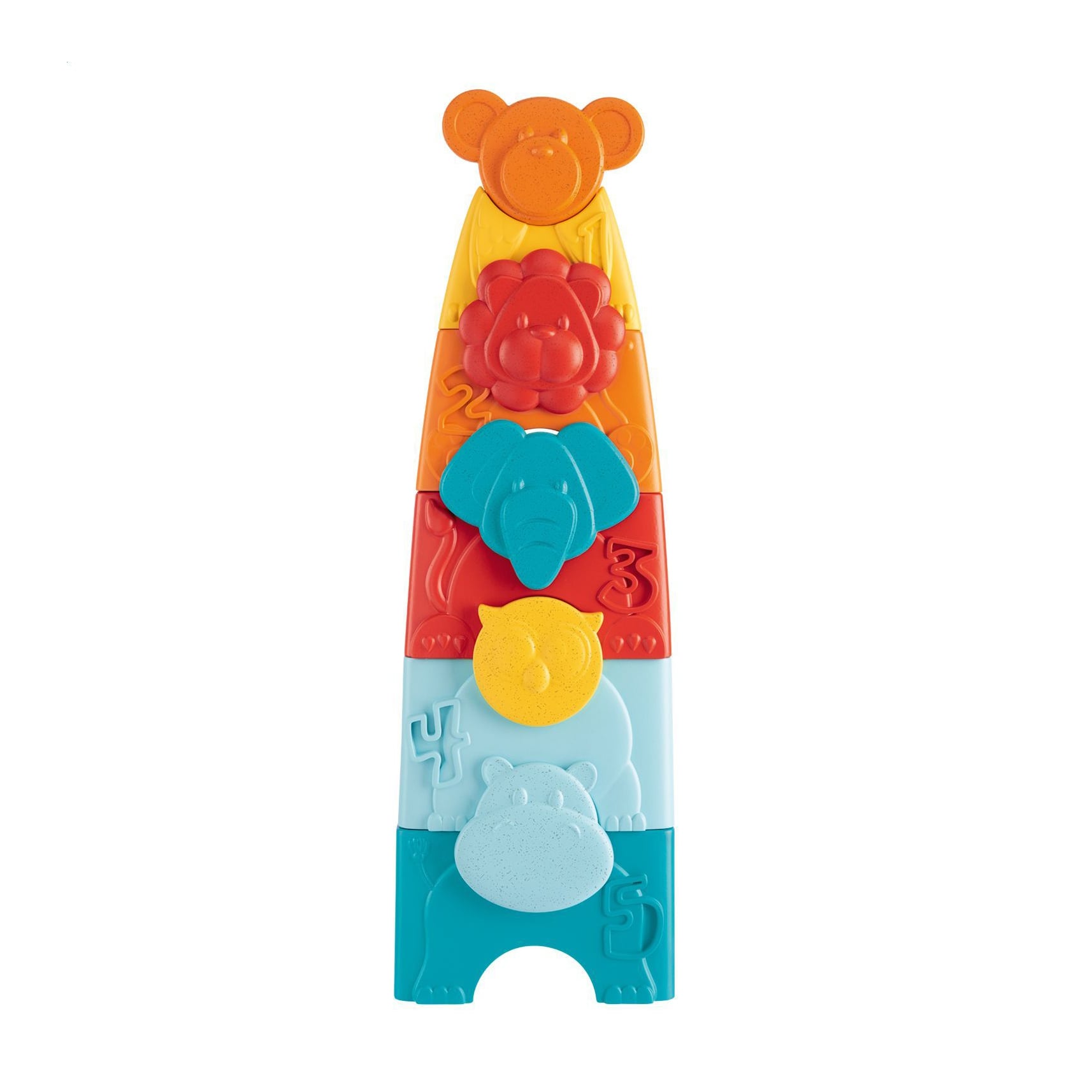 Дитяча іграшка-пірамідка 2 в 1 Chicco Eco+ 2 In 1 Stacking Animals, від 9 місяців, 11*7*3 см (11570)