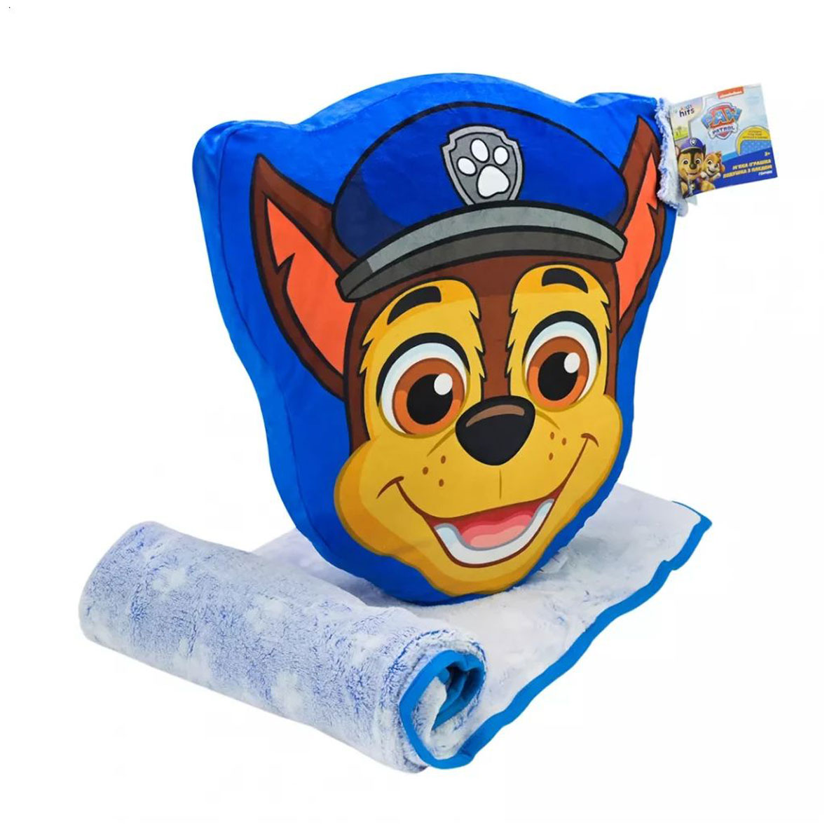 Дитяча іграшка-подушка з пледом Kids Hits Paw Patrol синя, від 3 років (KH70/001L)