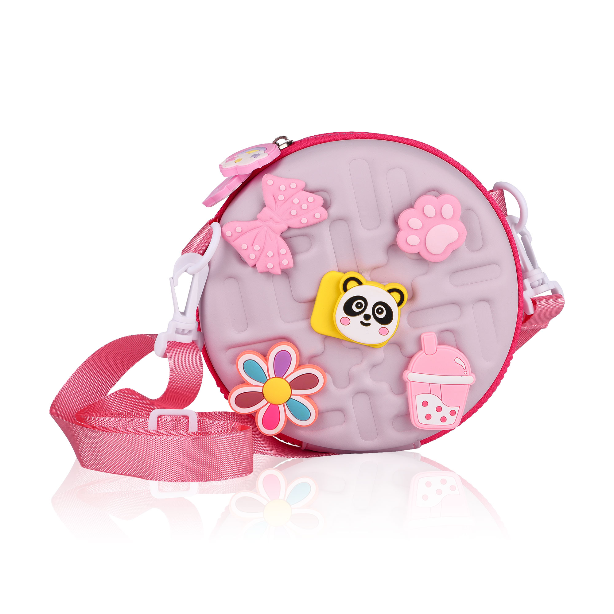 Дитяча каркасна сумочка Little Cow Olivia кругла, 15*15 см (25IMS061)