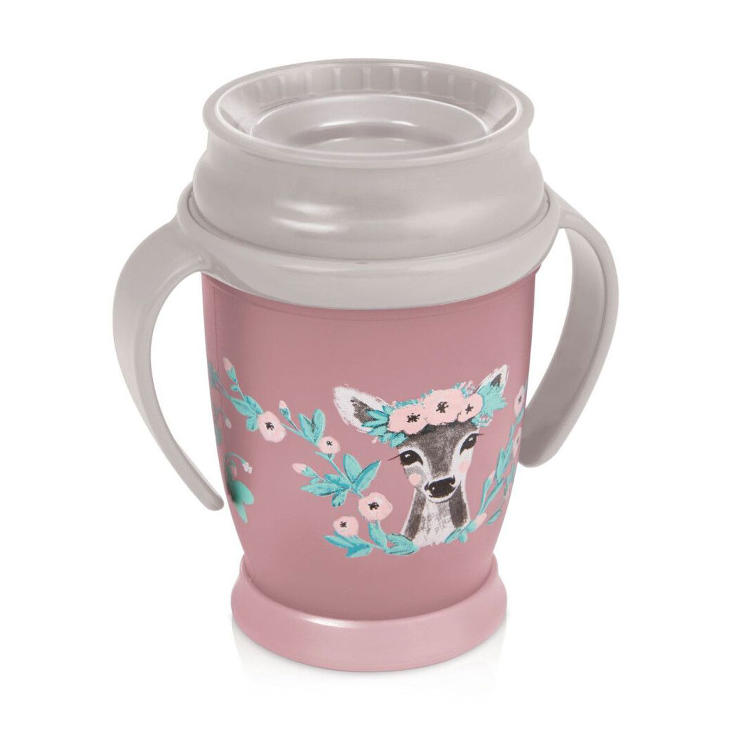 Дитяча кружка-поїльник LOVI 360 Drink Master Wild Soul Girl з ручками, від 9 місяців, рожева, 250 мл (1/604new)