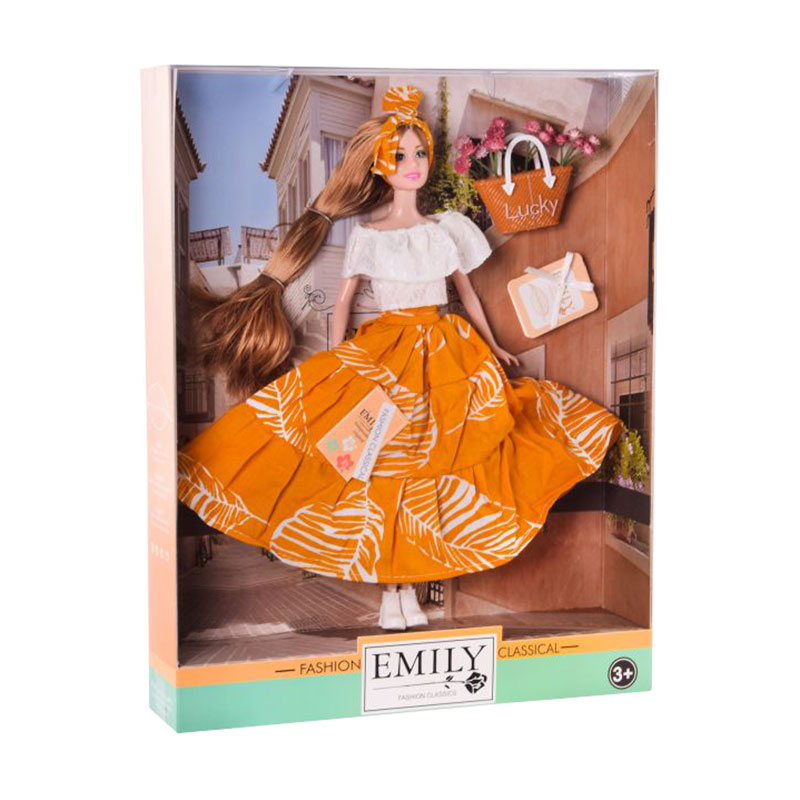 Дитяча лялька Emily Rolisha з аксесуарами, шарнірна, від 3 років, 28.5*6.5*36 см (QJ111A)