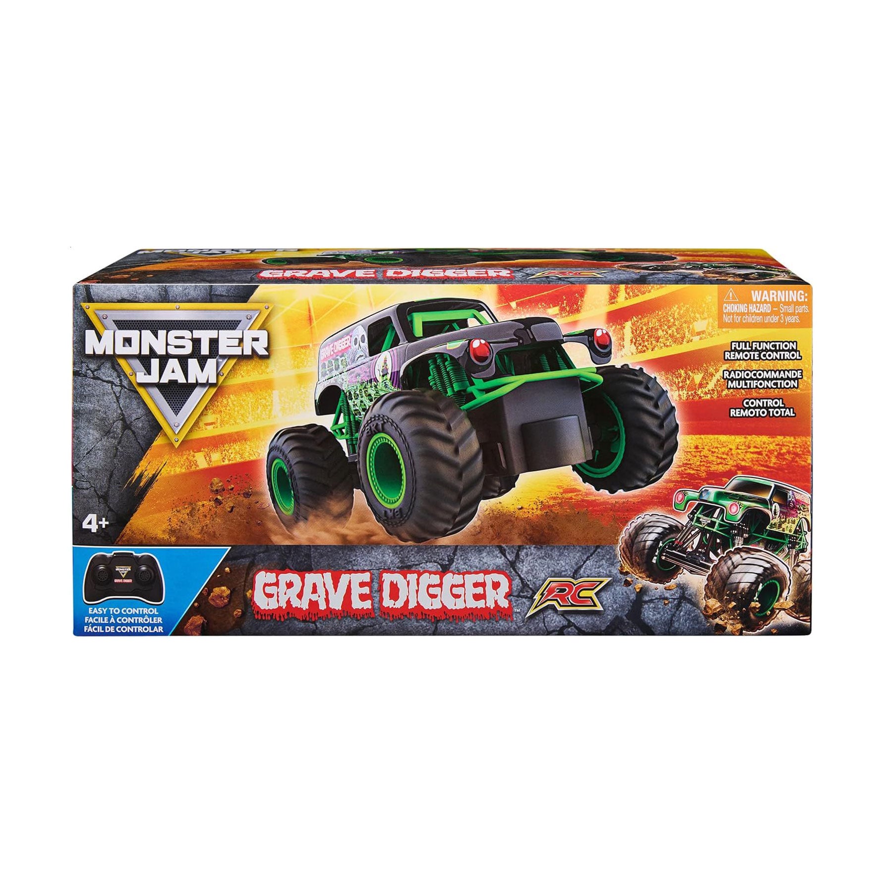 Дитяча машинка Monster Jam Grave Digger на радіокеруванні, від 4 років (6047111)