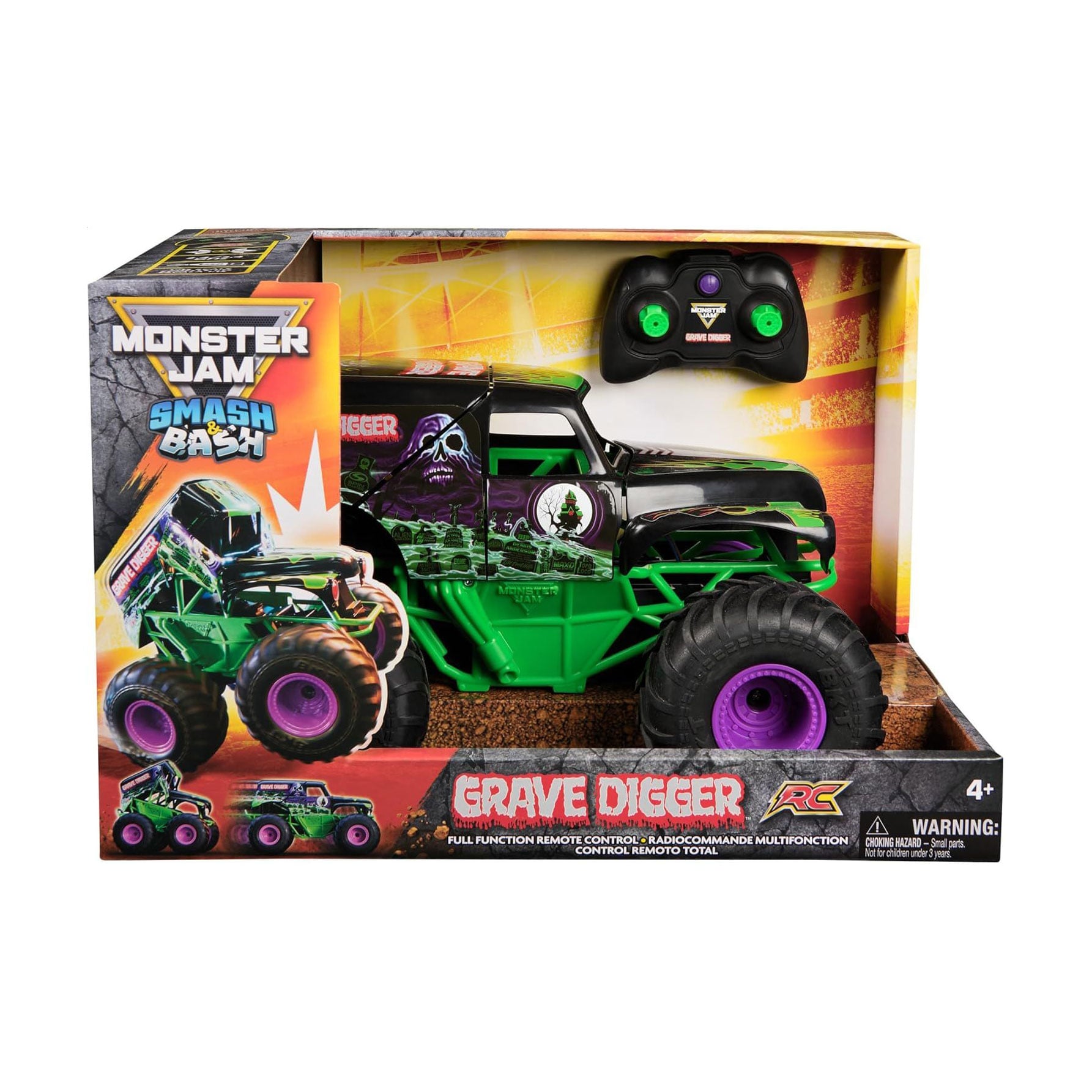 Дитяча машинка Monster Jam Grave Digger на радіокеруванні, від 4 років (6072500)