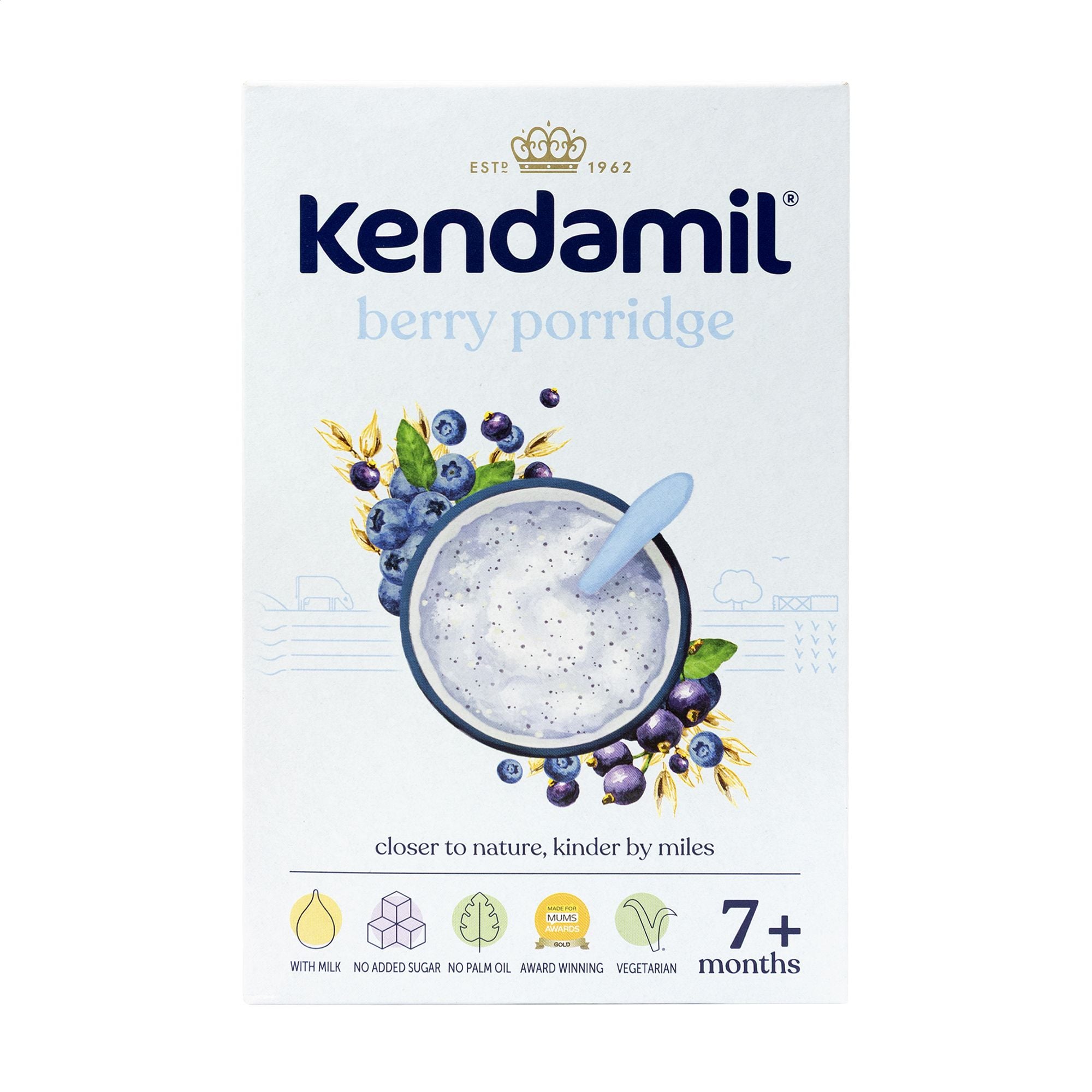 Дитяча молочна каша Kendamil з ягодами, від 7 місяців, 150 г