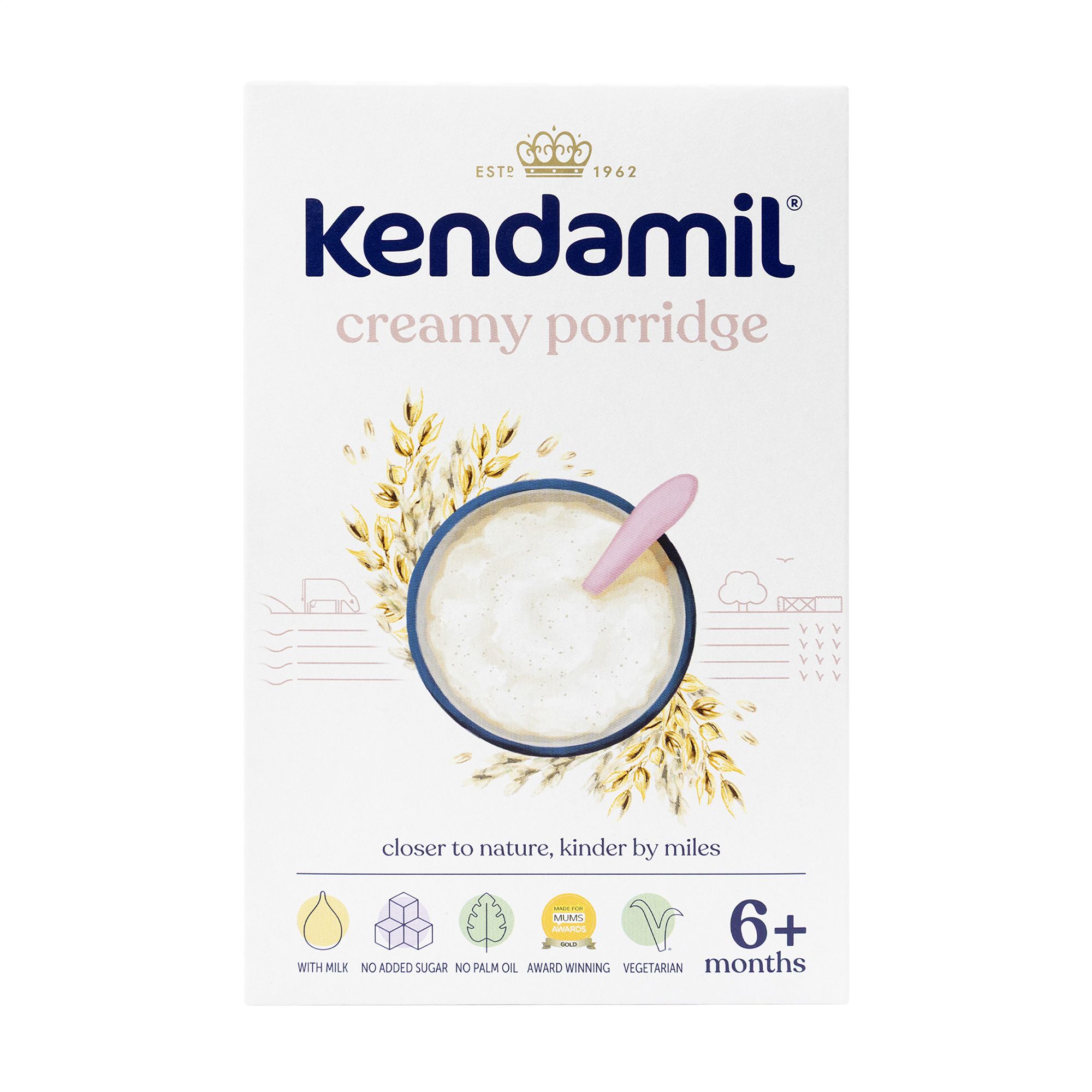 Дитяча молочна вершкова вівсяна каша Kendamil, від 6 місяців, 150 г